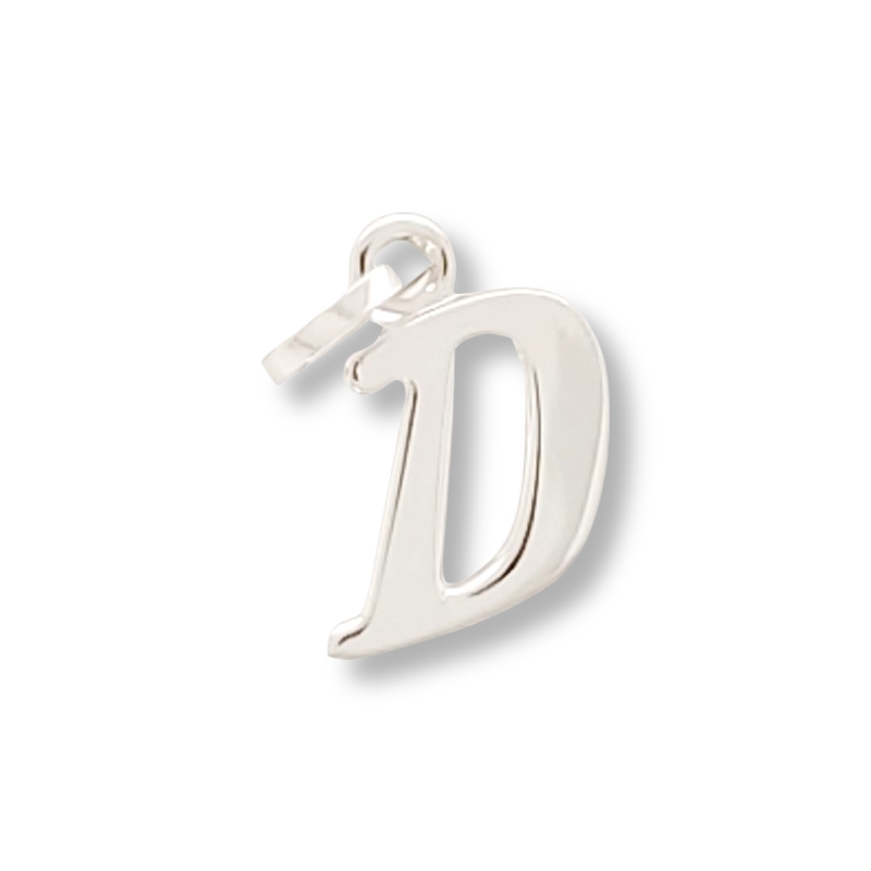 Schmidt Anhänger Buchstabe D, 925 Silber, 11mm, Unisex, silberfarben