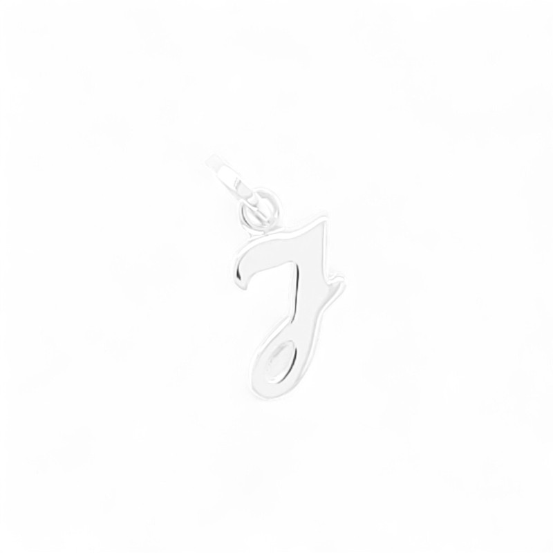 Schmidt Anhänger Buchstabe J, 925 Silber, Ø 12mm, Unisex, Silberfarben
