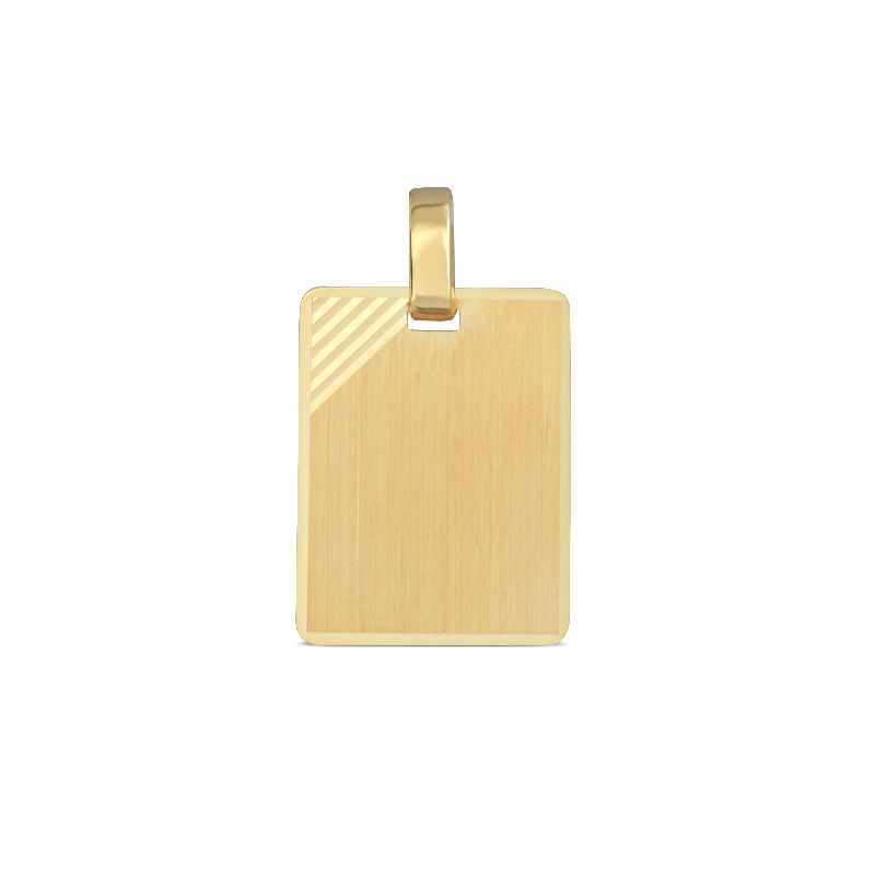 Gravurplatte Gold 333 von Schmidt für Herren und Damen – edler Anhänger in goldfarbenem Design
