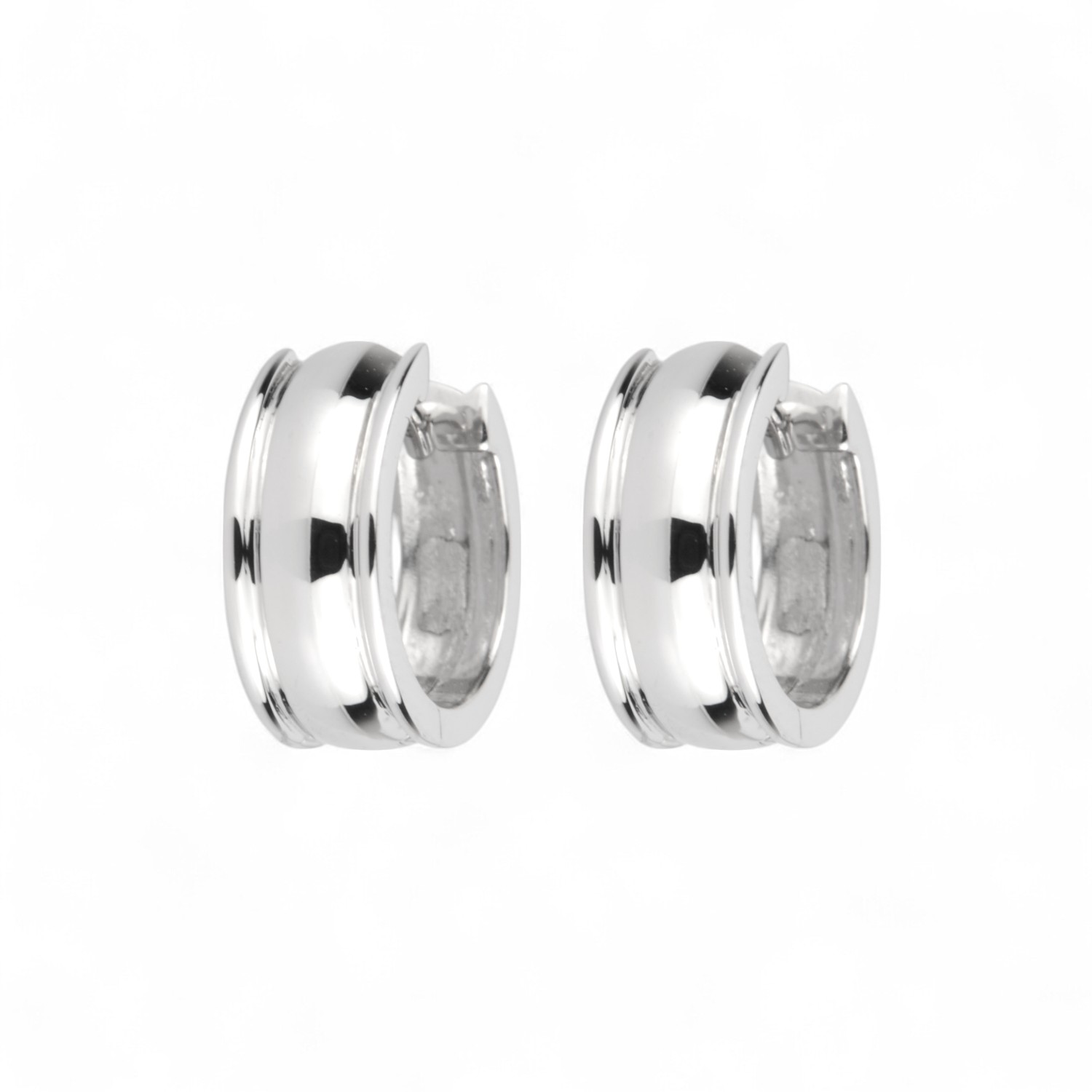 Schmidt Creole Damen Ohrschmuck aus 925 Silber, Ø 12mm, silberfarben, eleganter Stil für jeden Anlass