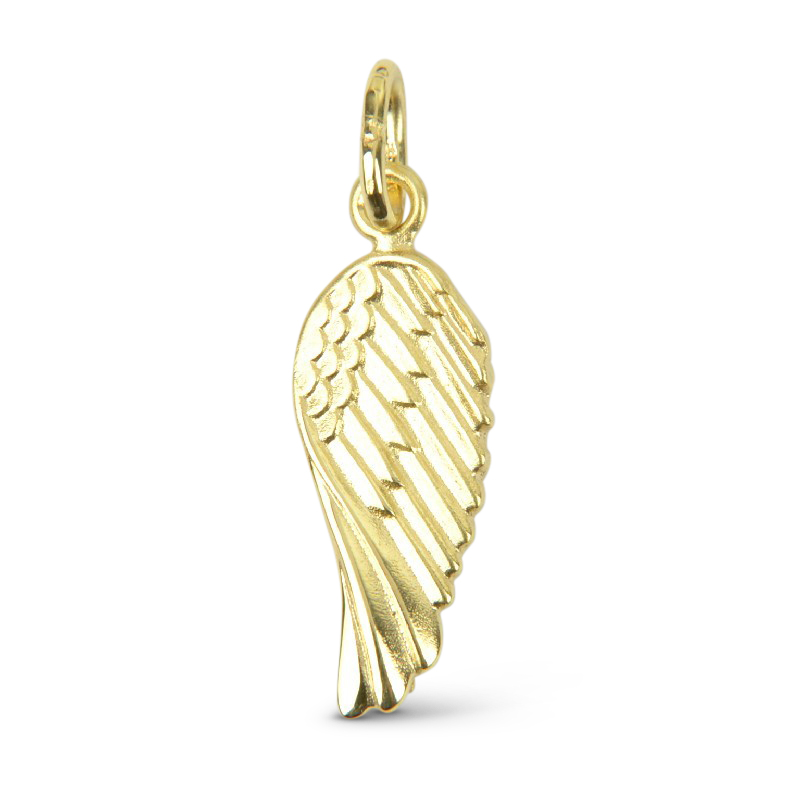 Schmidt Flügel Anhänger für Damen aus 333er Gold, goldfarbenes Schmuckstück für besondere Anlässe