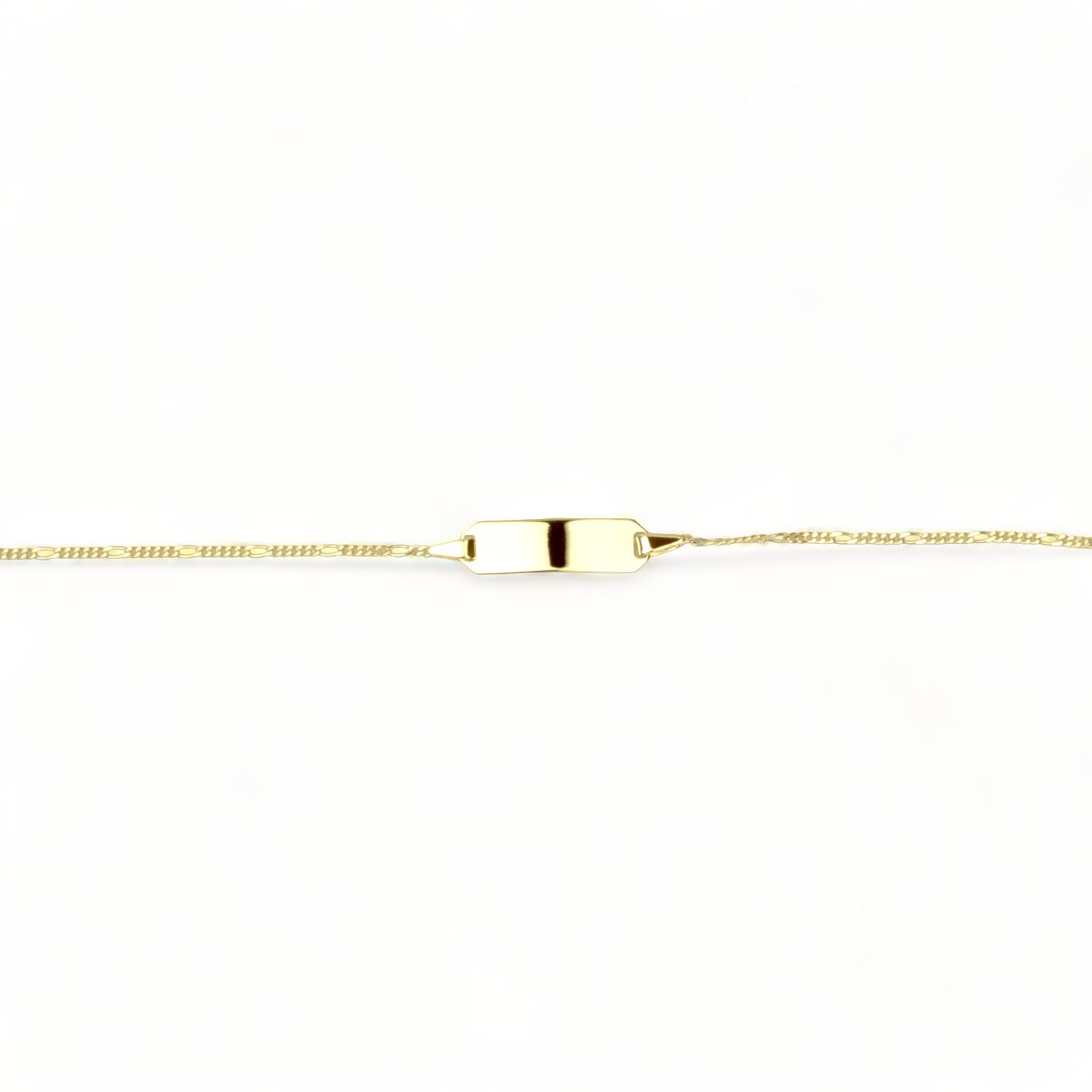 Schmidt Armband mit gravierbarer Platte für Kinder, goldfarben, 14cm, aus Gold, eleganter Armschmuck