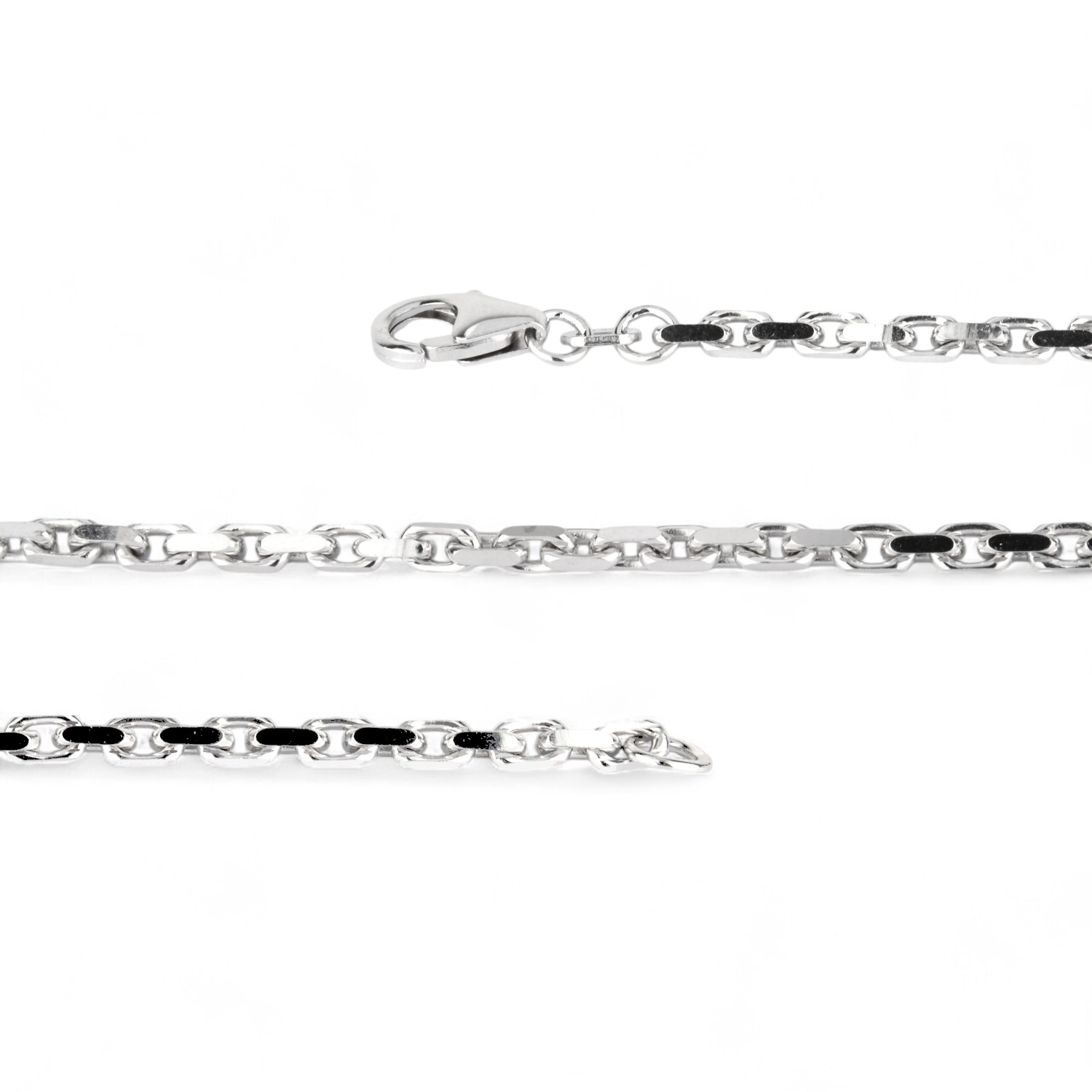 Schmidt Ankerkette für Damen 925 Silber 50cm, 2,5mm, silberfarben - Eleganter Schmuck für jeden Anlass