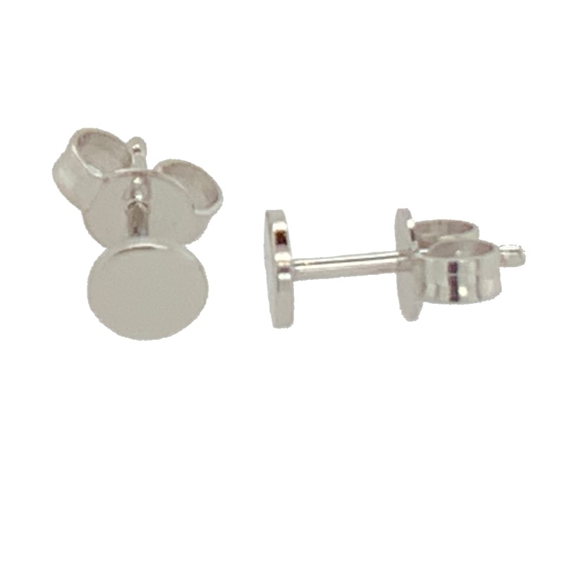 Schmidt Ohrstecker aus 925 Silber für Herren und Damen, Ø 5mm, eleganter silberfarbener Ohrschmuck