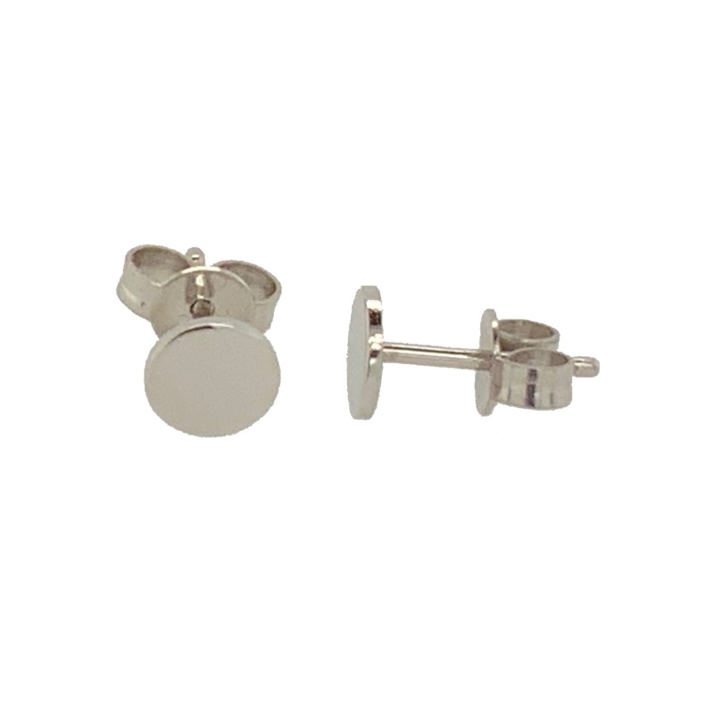 Schmidt Ohrstecker aus 925 Silber für Herren und Damen, Ø 6mm, eleganter Ohrschmuck in Silberfarben