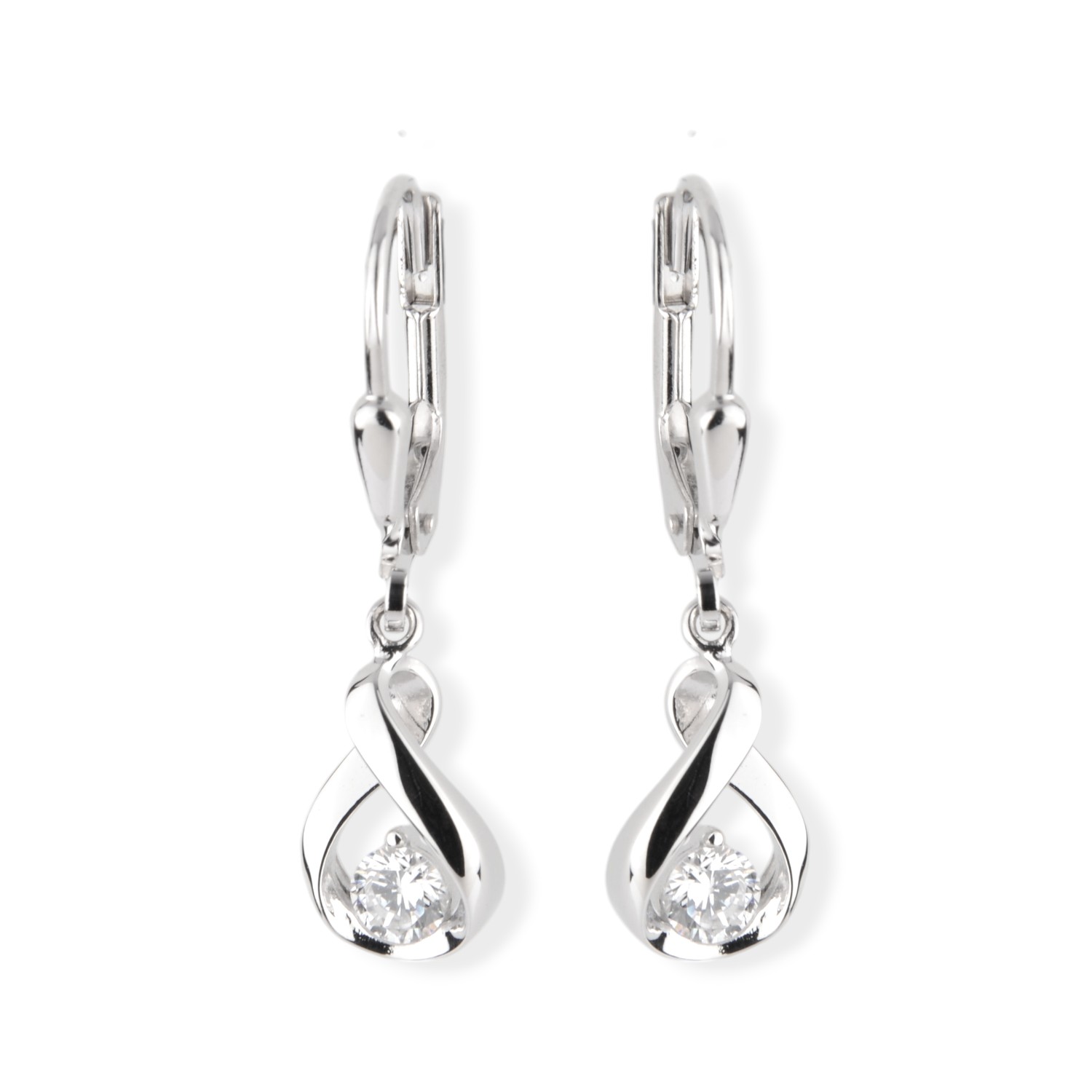 Schmidt Ohrhänger Damen aus 925 Silber mit Zirkonia, silberfarben, 7x26,5mm, eleganter Ohrschmuck