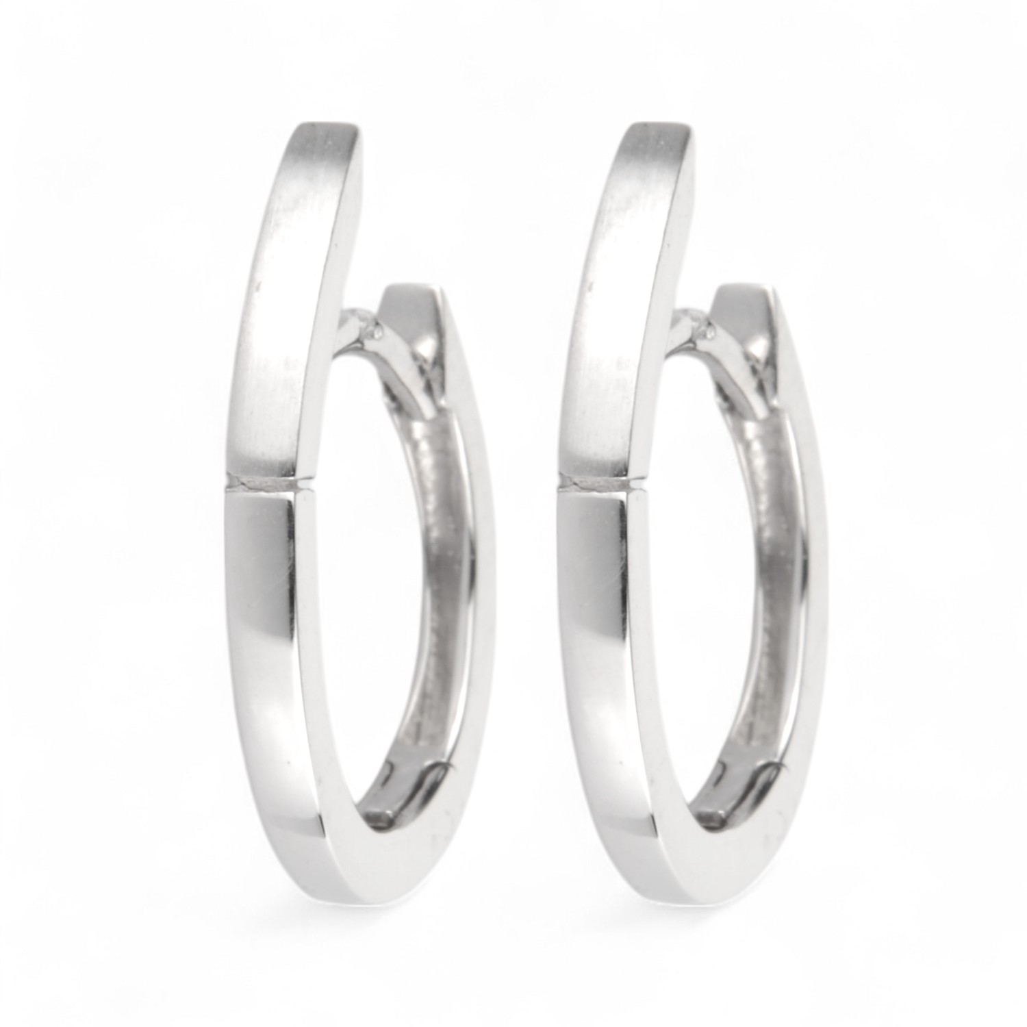 Schmidt Creole aus 925er Silber für Damen, silberfarben, Ohrschmuck, Größe 17,8x2mm