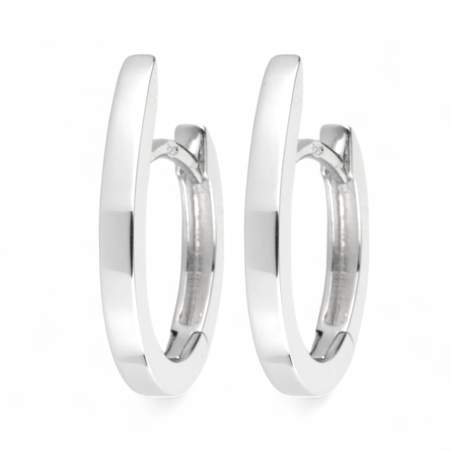 Schmidt Creole Damen Ohrschmuck aus 925 Silber, silberfarben, Größe 17,6x2mm