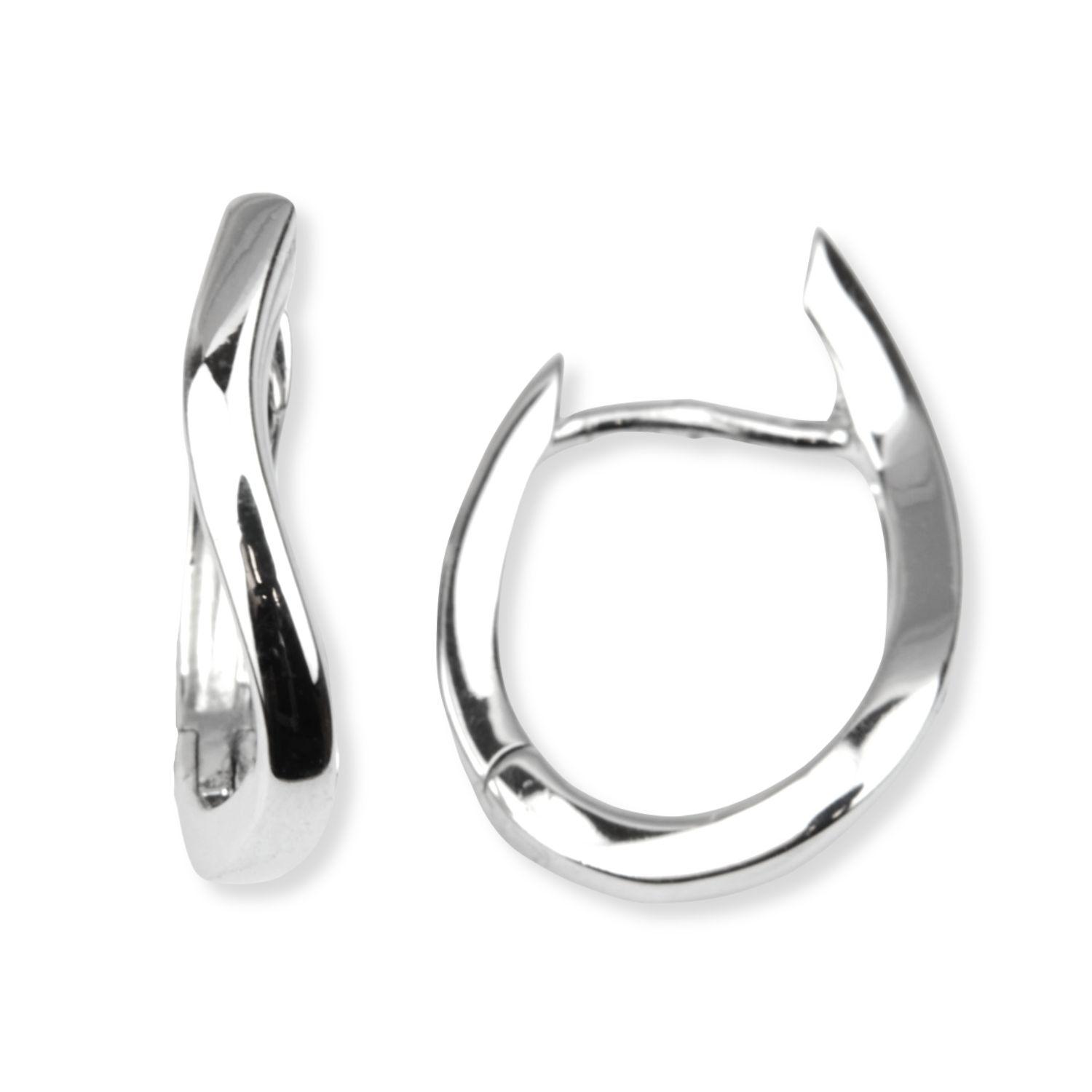 Schmidt Creolen aus 925er Silber für Damen, 16,5mm, eleganter Ohrschmuck in Silberfarben