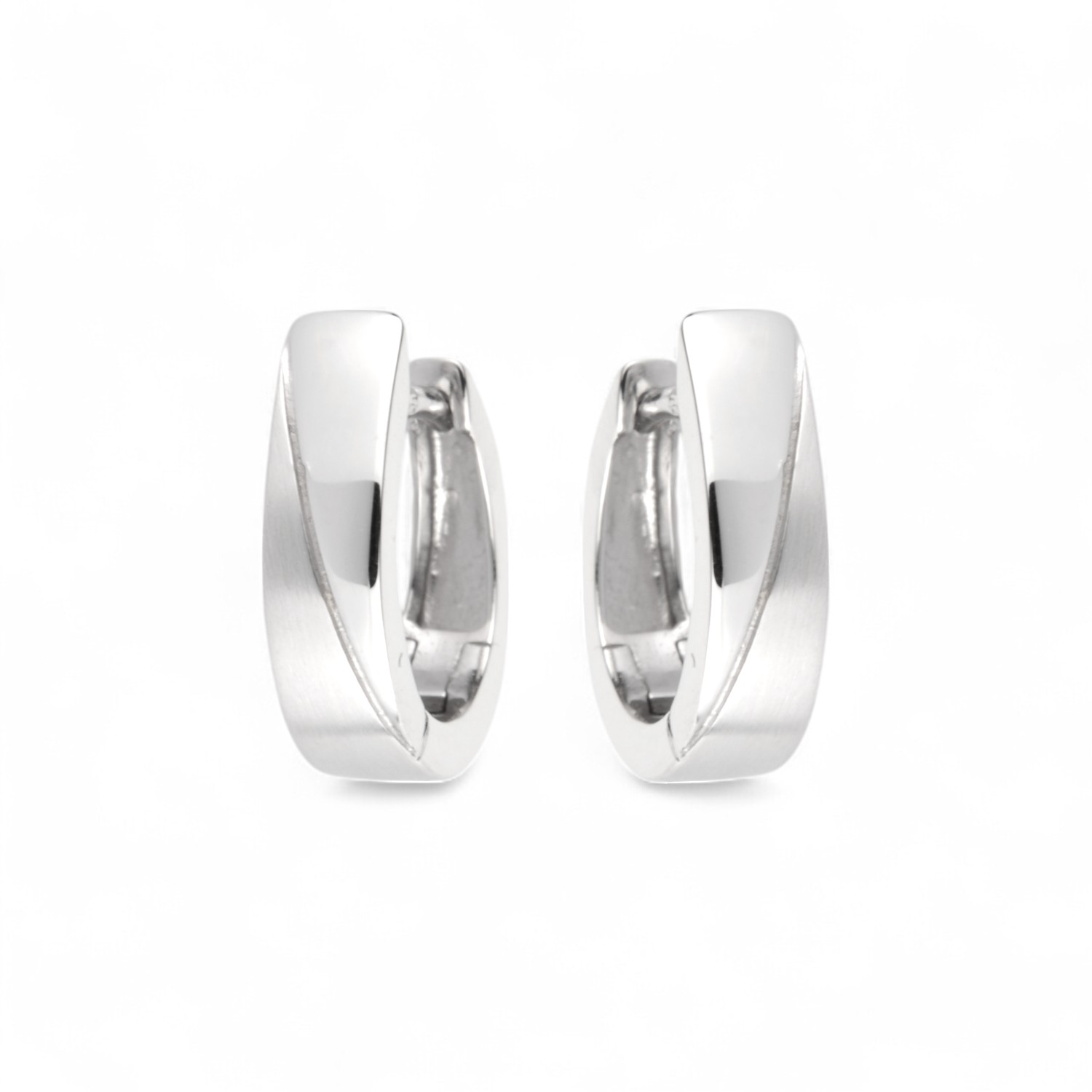 Schmidt Creole Ohrschmuck für Damen aus 925 Silber, silberfarben, Größe 15,3x4mm