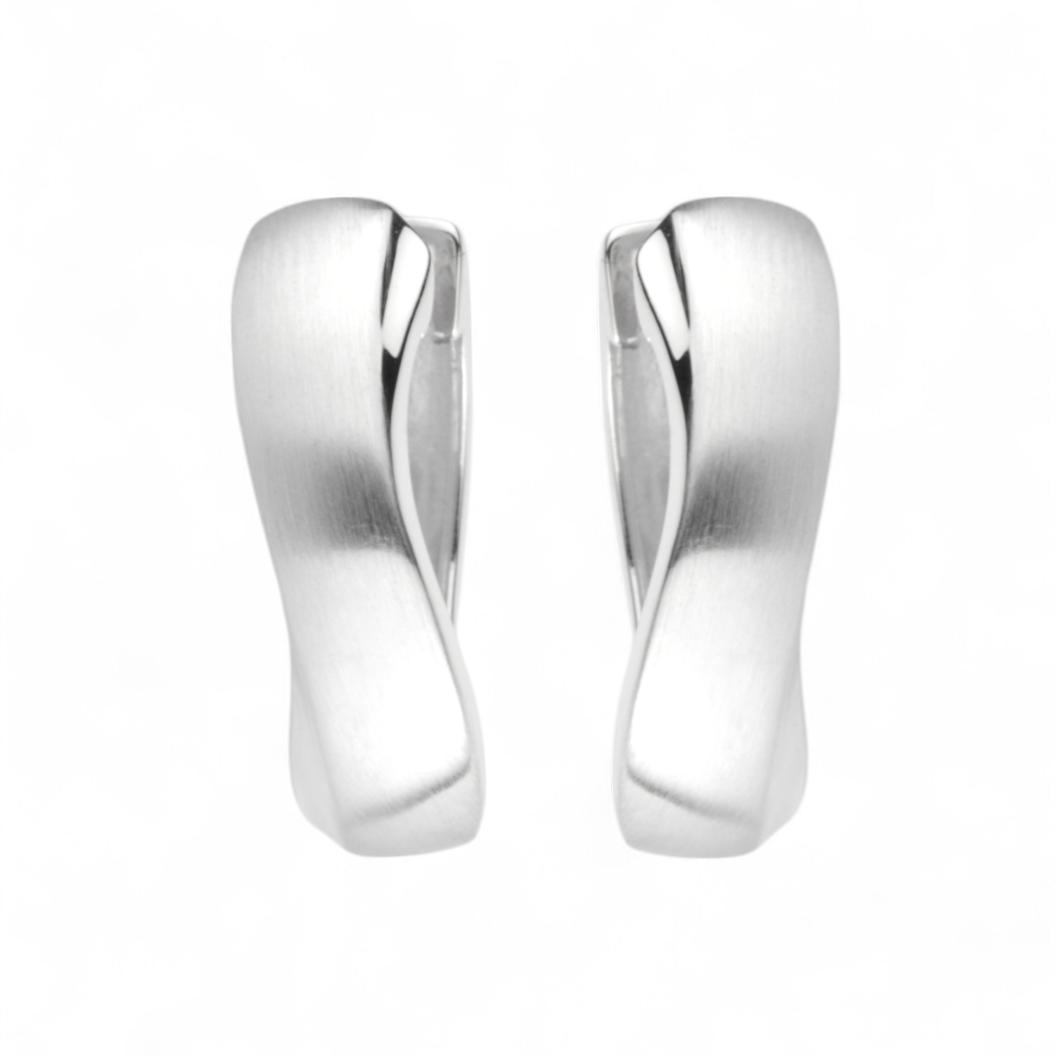 Schmidt Creole Ohrschmuck für Damen aus 925 Silber, silberfarben, 17,6x5,5mm