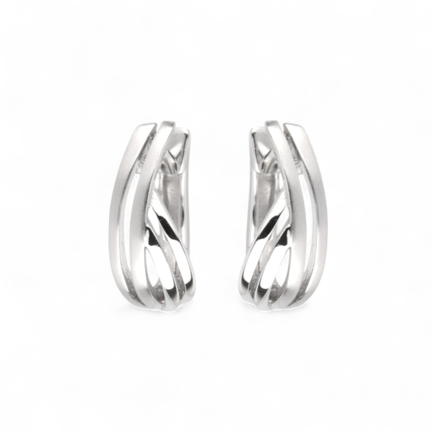 Schmidt Creole Ohrschmuck für Damen aus 925 Silber, silberfarben, Größe 13,9x5,8mm