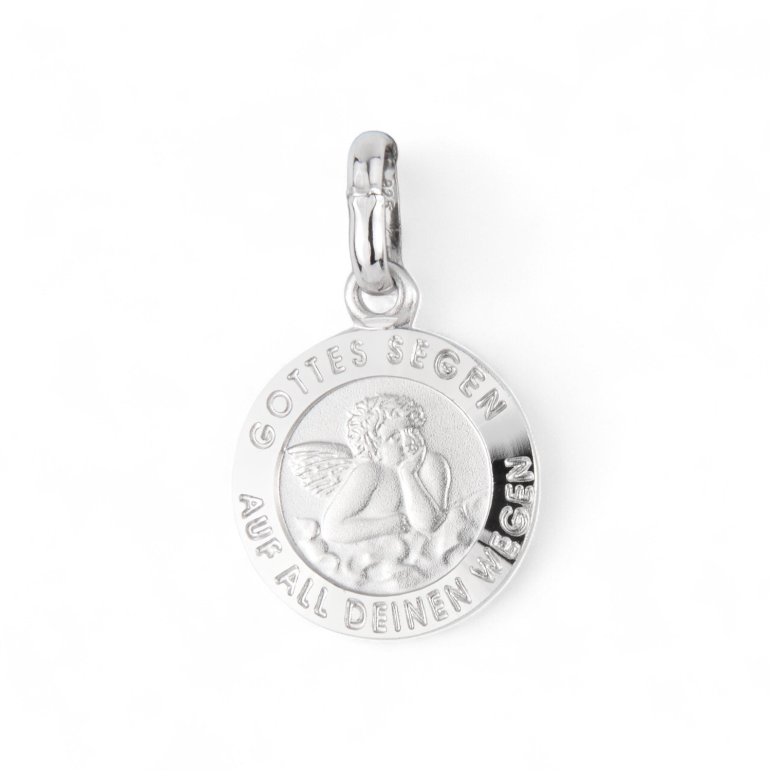 Glücksanhänger Engel aus 925 Silber für Damen, silberfarben, 10,3 mm - Marke Schmidt