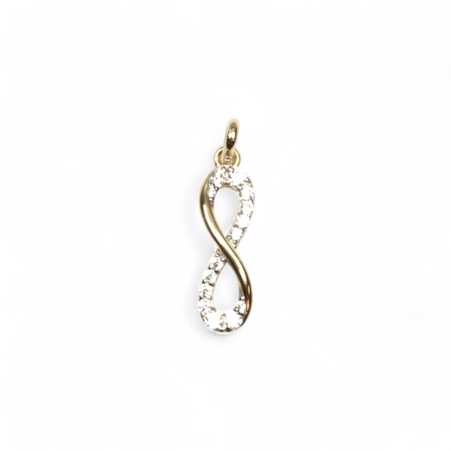 Schmidt Damen Anhänger Infinity aus 333 Gold mit Zirkonia, goldfarben, 17,3x5,6mm