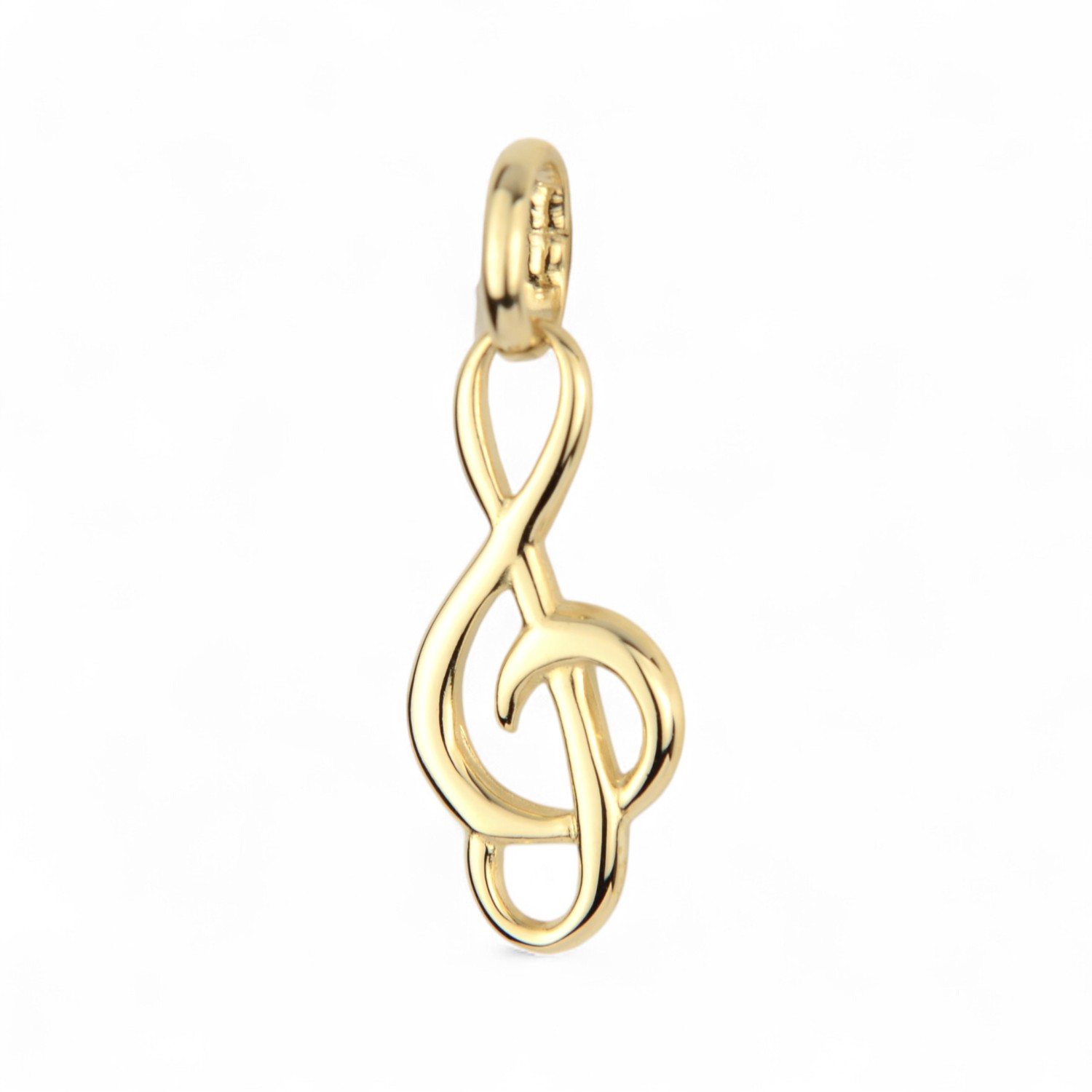 Glücksanhänger Notenschlüssel aus 333 Gold für Damen, goldfarben, 20x7,2mm von Schmidt