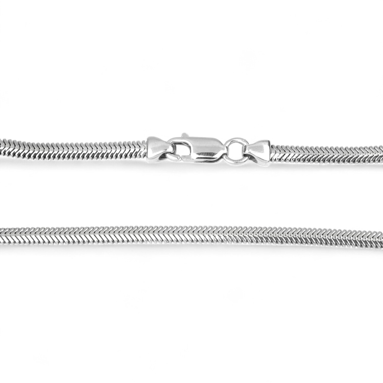 Schmidt Damen Armband Schlange aus 925 Silber, flach gedrückt, 19cm, silberfarben, eleganter Armschmuck