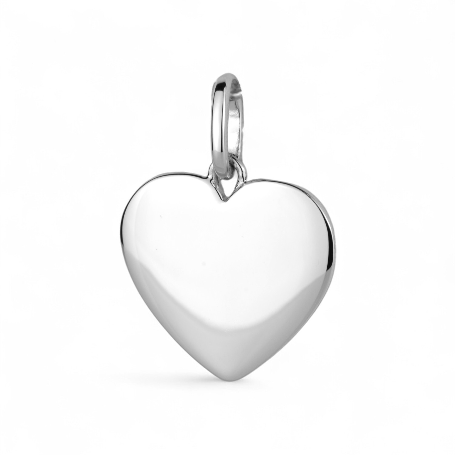Schmidt Gravurplatte Herz aus 925 Silber für Damen, 16x16,7mm, ideal als Anhänger in Silberfarben