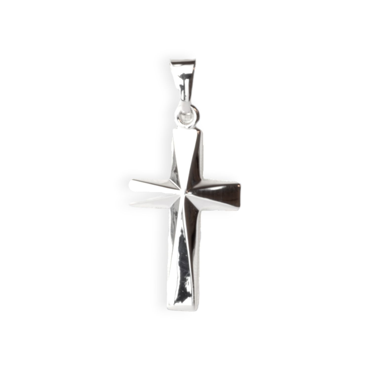 Schmidt Kreuz Anhänger aus 925 Silber für Herren und Damen, 20,5x12,8mm, silberfarben