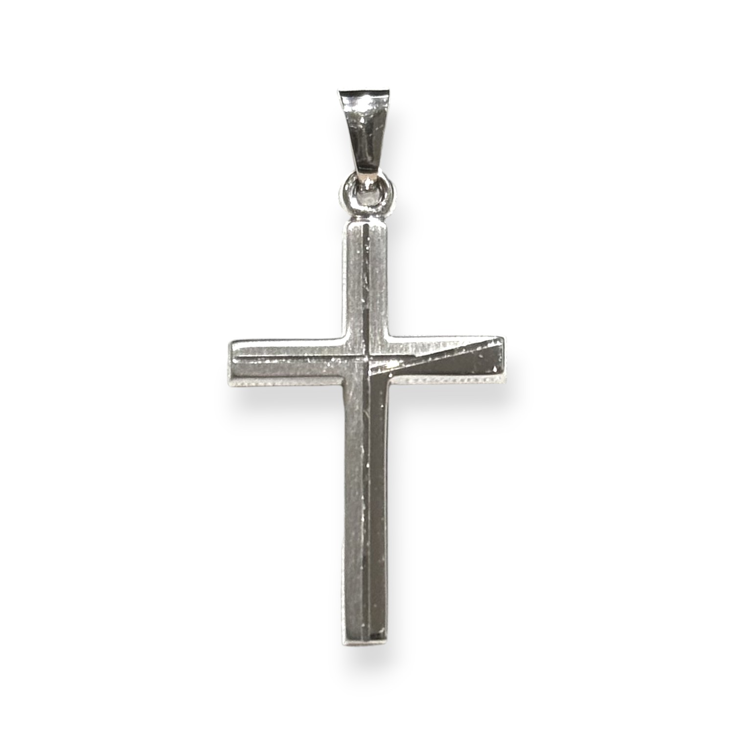 Kreuzanhänger aus 925er Silber für Damen, Herren und Kinder – Schmidt, 24,5x16mm, silberfarben