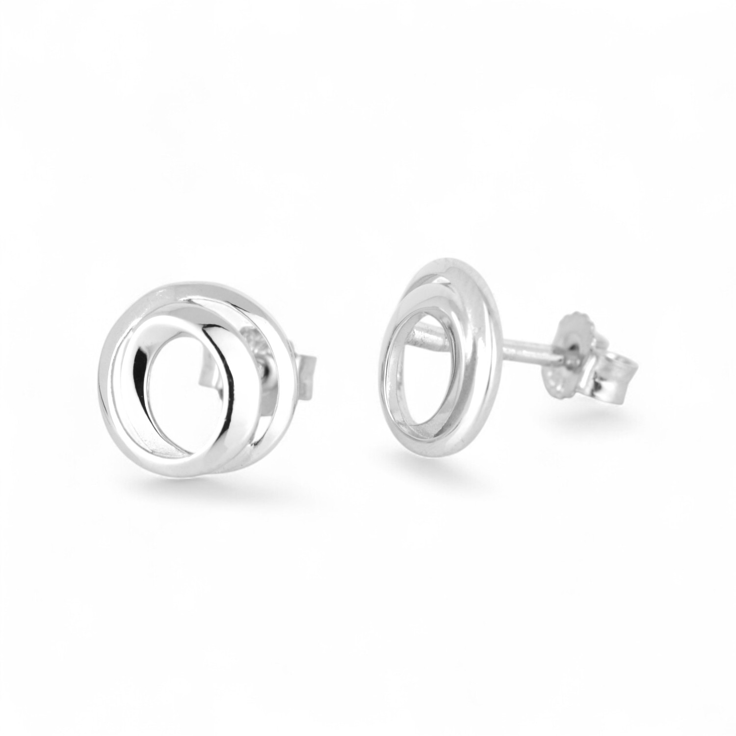 Schmidt Ohrstecker aus 925 Silber mit Zirkonia für Damen, 8,8mm, eleganter Ohrschmuck in Silberfarben