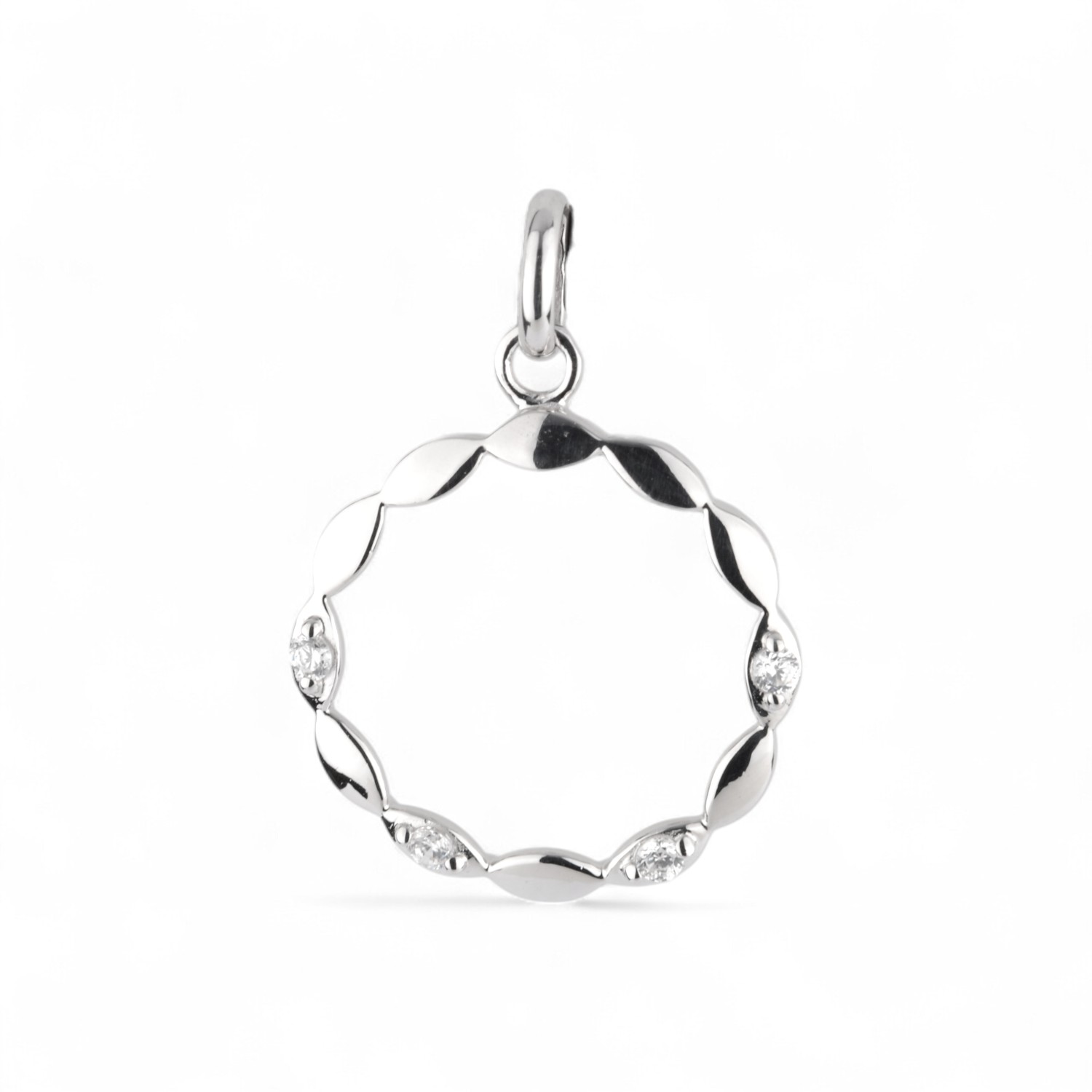 Schmidt Damen Anhänger aus 925 Silber mit Zirkonia, silberfarben, 16,4x22,4mm