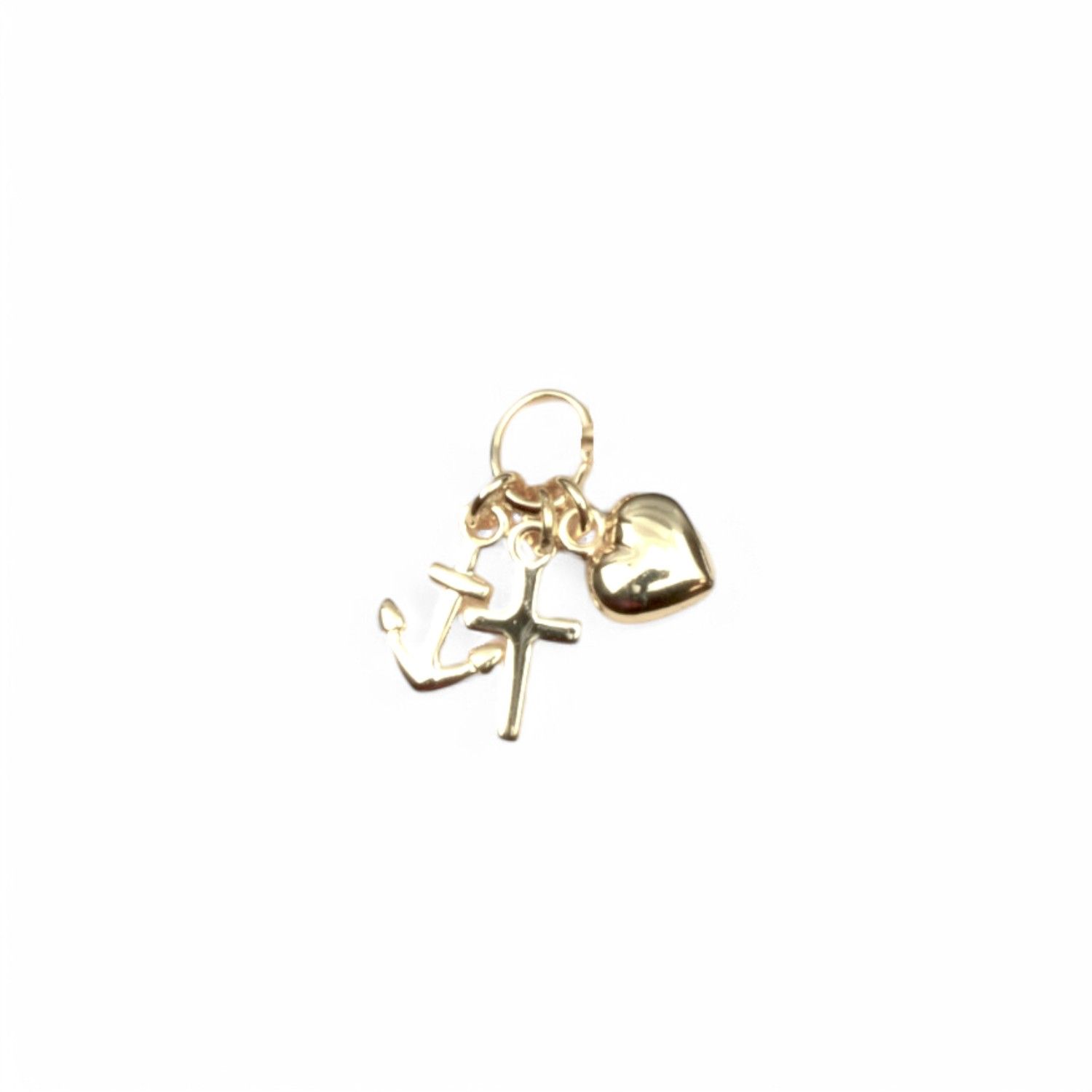 Glaube-Liebe-Hoffnung Anhänger aus 333 Gold für Damen, Herren und Kinder von Schmidt, goldfarben
