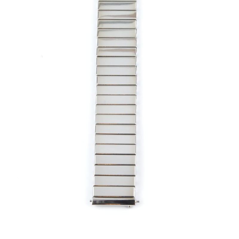 Watchpeople Flexband Edelstahl Uhrenarmband für Damen, 16mm, silber