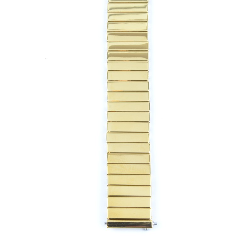 Watchpeople Flexband Uhrenarmband, 16mm, Edelstahl, Gold für Damen