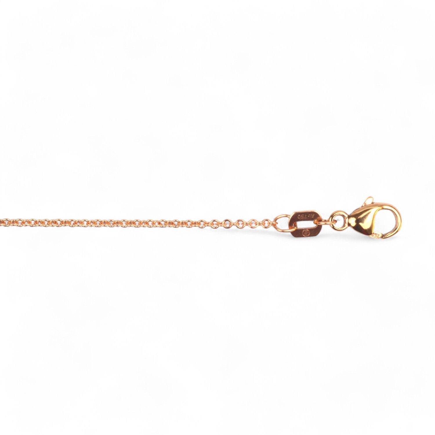 AMICI Damen Kette 42cm Rundanker mit Zwischenöse aus 750er Rotgold, ca. 1,2mm stark, elegant und zeitlos
