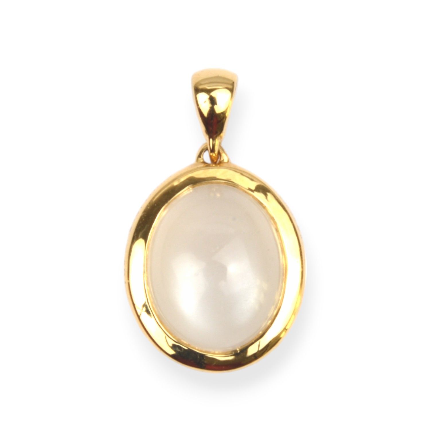 AMICI Anhänger für Damen, 750 Gold mit 2,58 ct. weißem Mondstein, 17x11mm