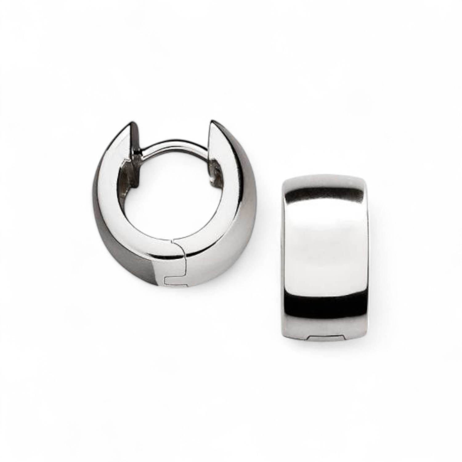 Bastian Creolen aus 925 Silber für Damen, Ø 13mm, silberfarben, eleganter Ohrschmuck