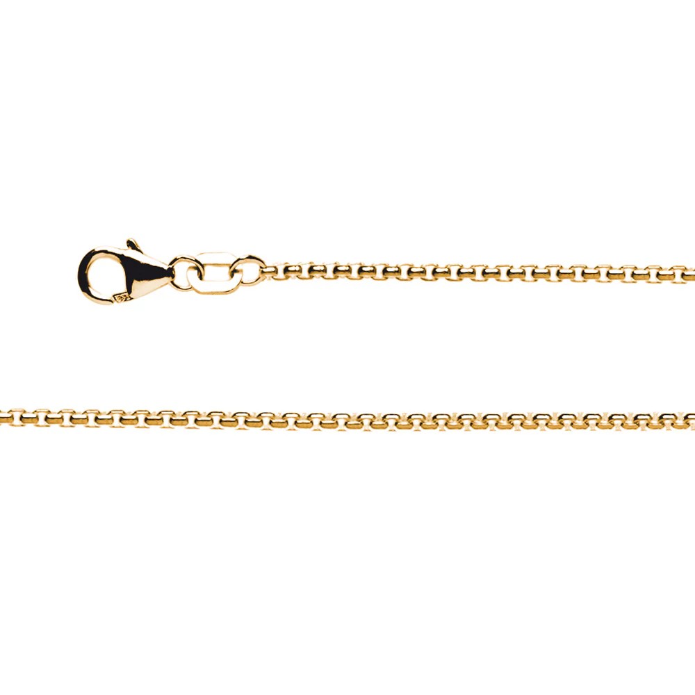 Bastian Kette Venezia 45cm vergoldet poliert 925 Silber für Damen, 1,5mm goldfarben