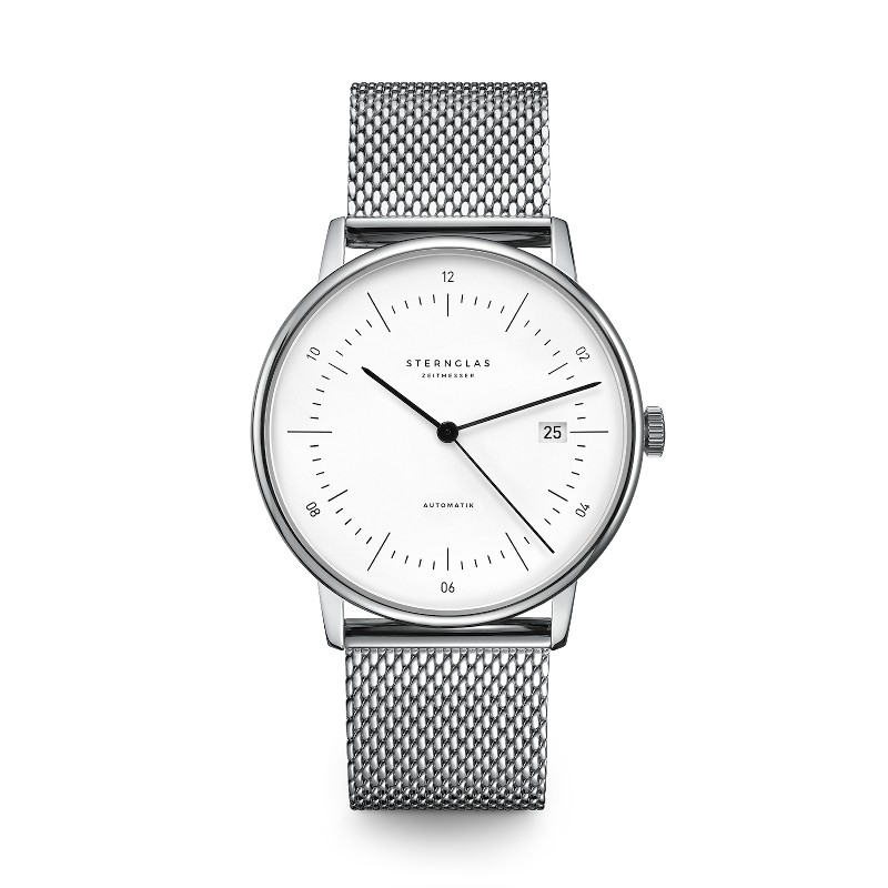 STERNGLAS NAOS AUTOMATIK Uhr, Unisex, Safirglas, Milanaise-Band, 38mm, Edelstahl, 5 Bar