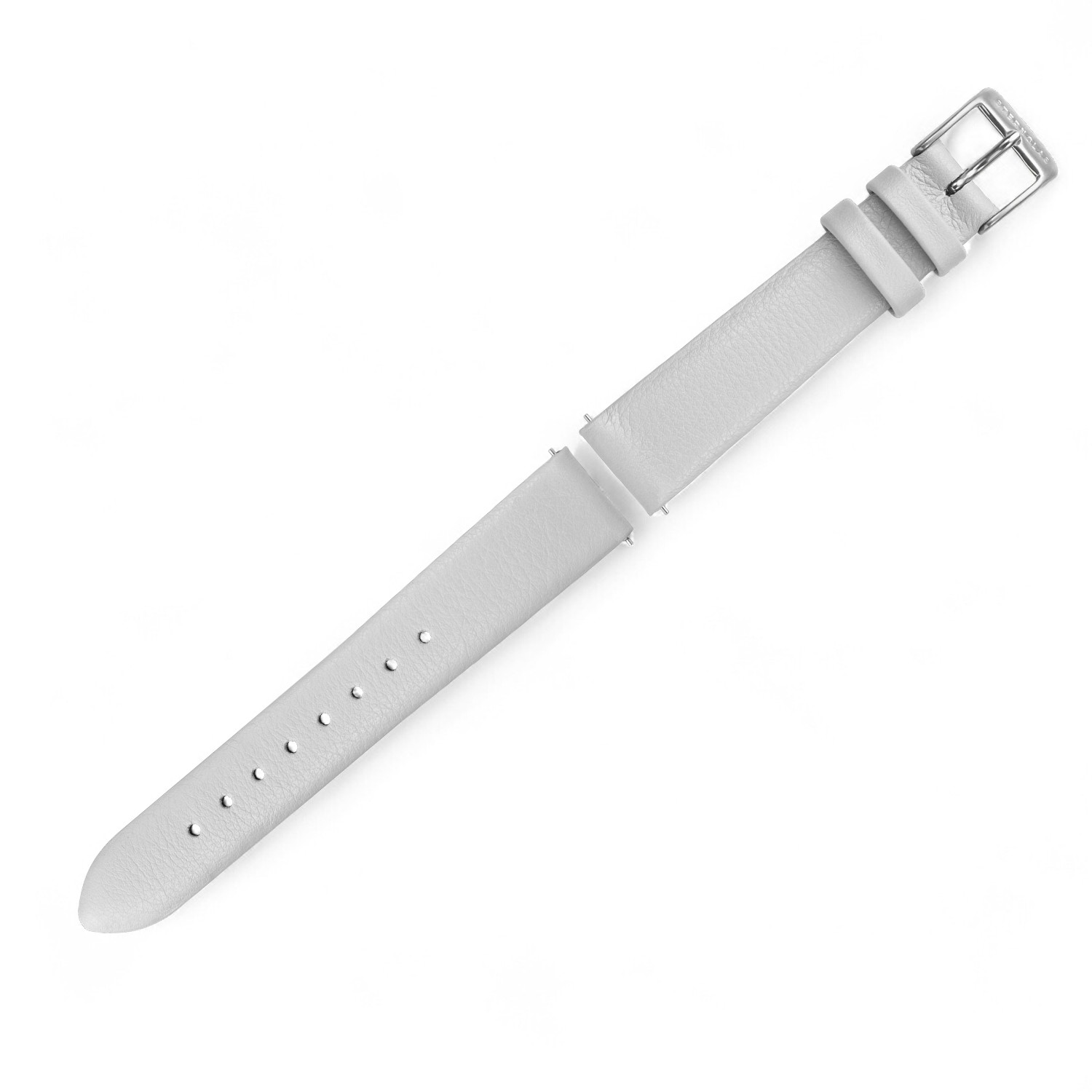 STERNGLAS Lederband Klassik 16mm weiß silber für Damen – elegantes Uhrenarmband aus Leder