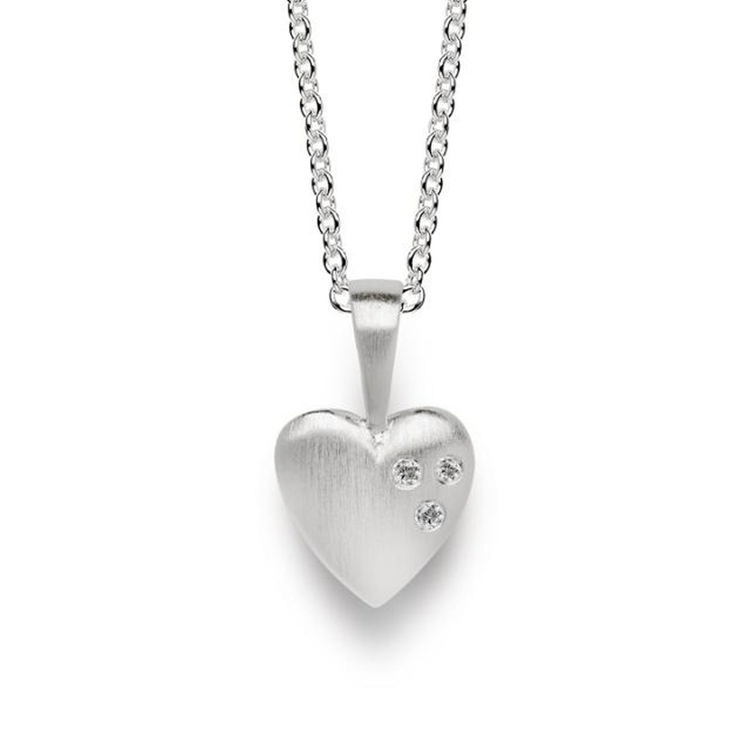Bastian Anhänger Three Stars für Damen, 925 Silber, 3 Diamanten 0.015ct, 8x8mm