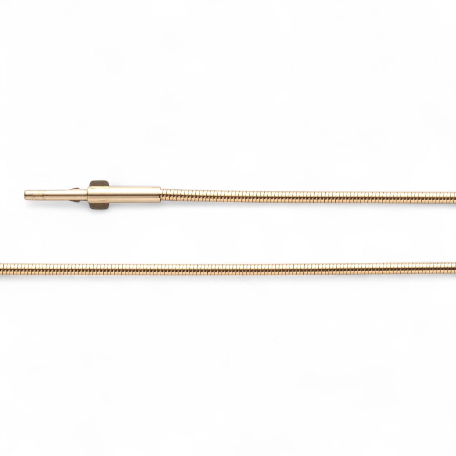 Bastian Halsreif Tonda flexibel 45cm Damen Kette aus 925 Silber vergoldet in Goldfarbe