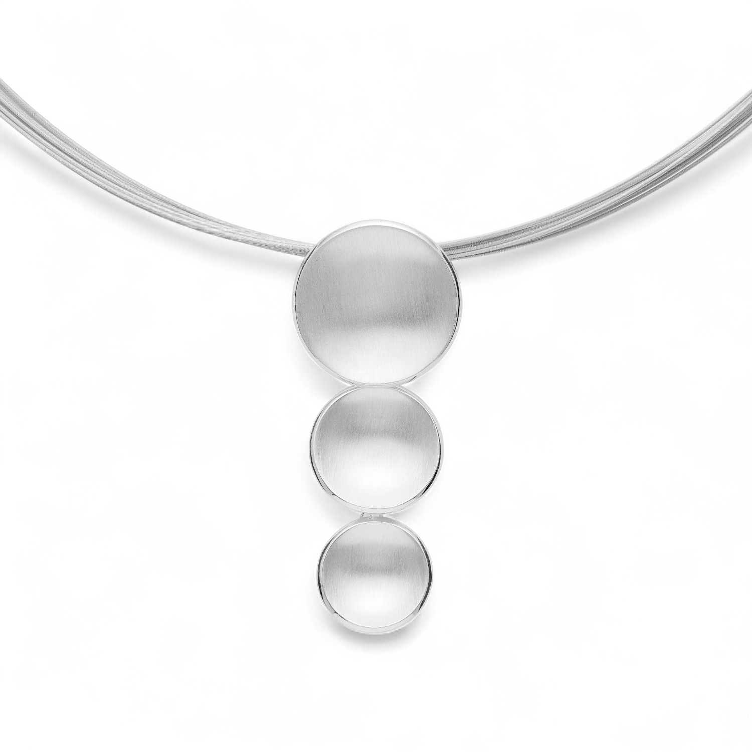 Bastian Anhänger Pure Moon für Damen aus 925er Silber, 50x20mm, silberfarben, elegantes Design