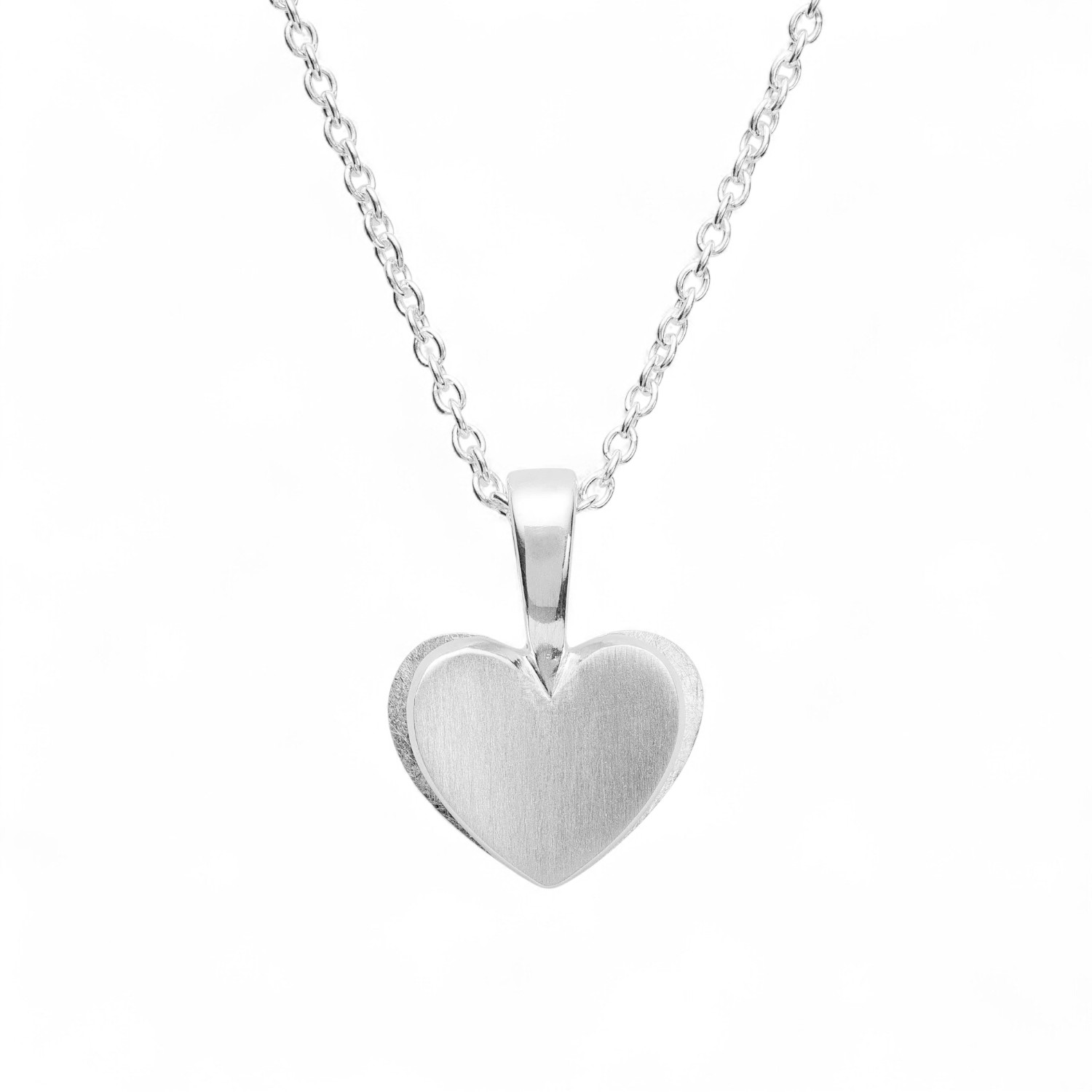 Bastian Anhänger Lovesign für Damen aus 925er Silber, 9x8mm, silberfarben, elegantes Schmuckstück