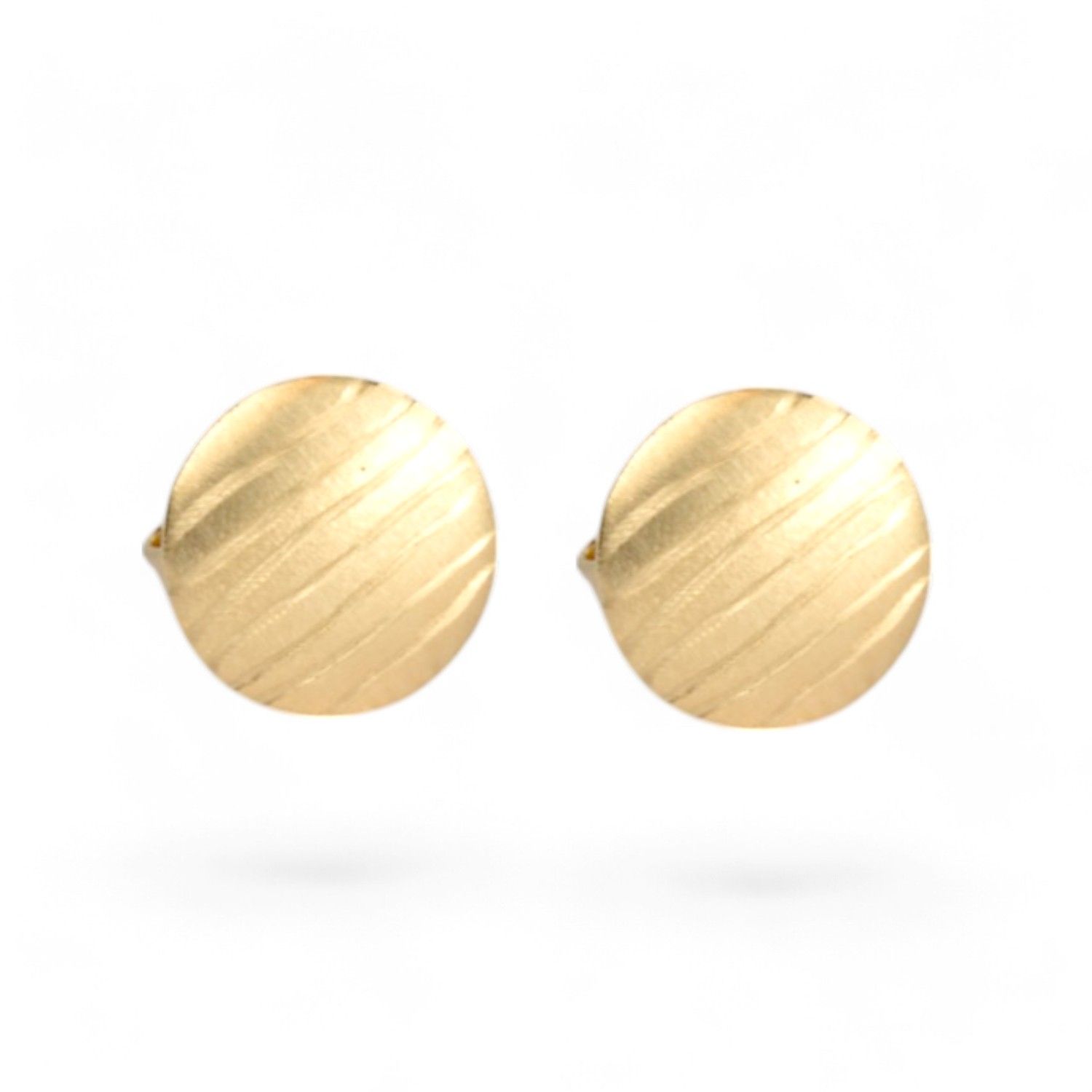 Bastian Ohrstecker matt 585 Gold für Damen Ø8mm in goldfarben – eleganter Ohrschmuck