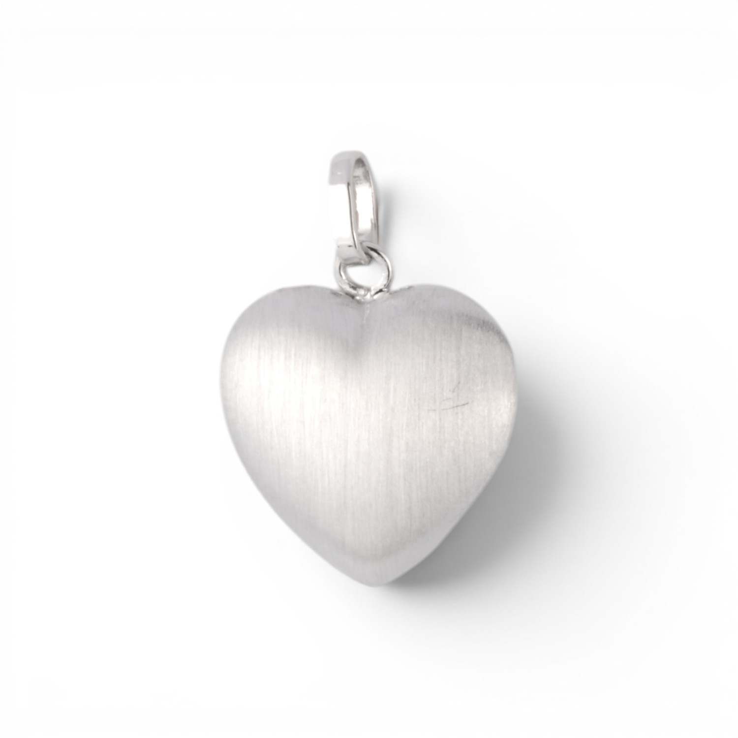 Schmidt Anhänger Herz teilmatt 925 Silber für Damen und Kinder, 15x15mm, silberfarben