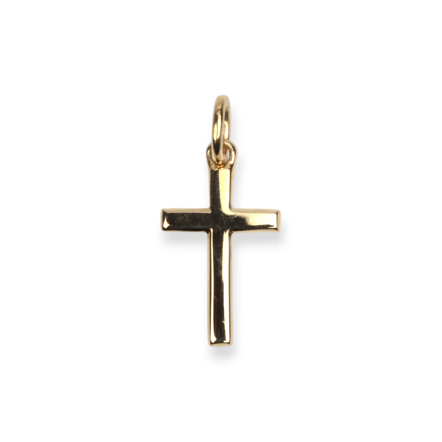 Schmidt Anhänger Kreuz aus 333 Gelbgold für Damen, Herren und Kinder, 18x8,8mm, schlicht und elegant