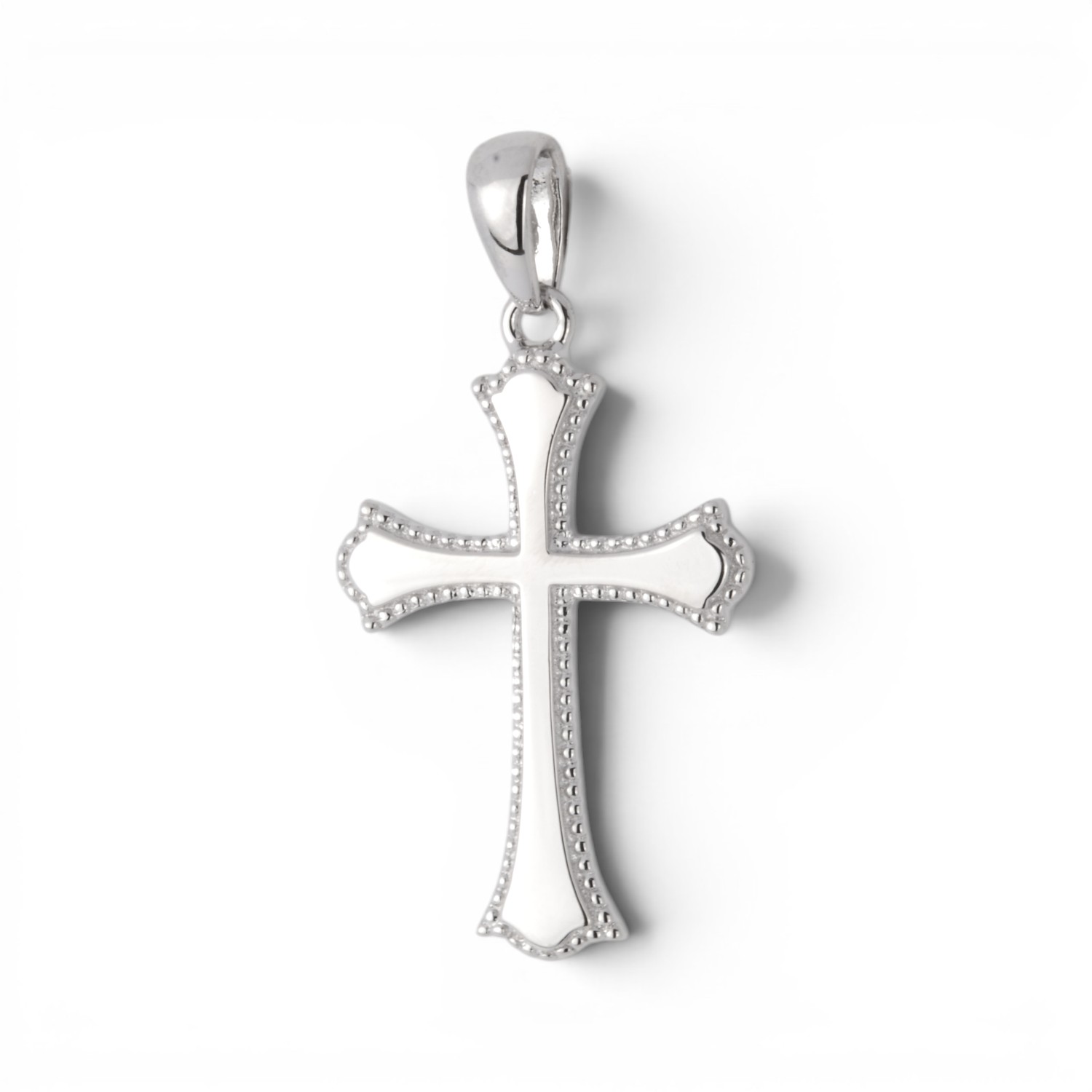 Schmidt Kreuz Anhänger aus 925 Silber für Damen, Herren und Kinder, 26,1x16,6mm, silberfarben