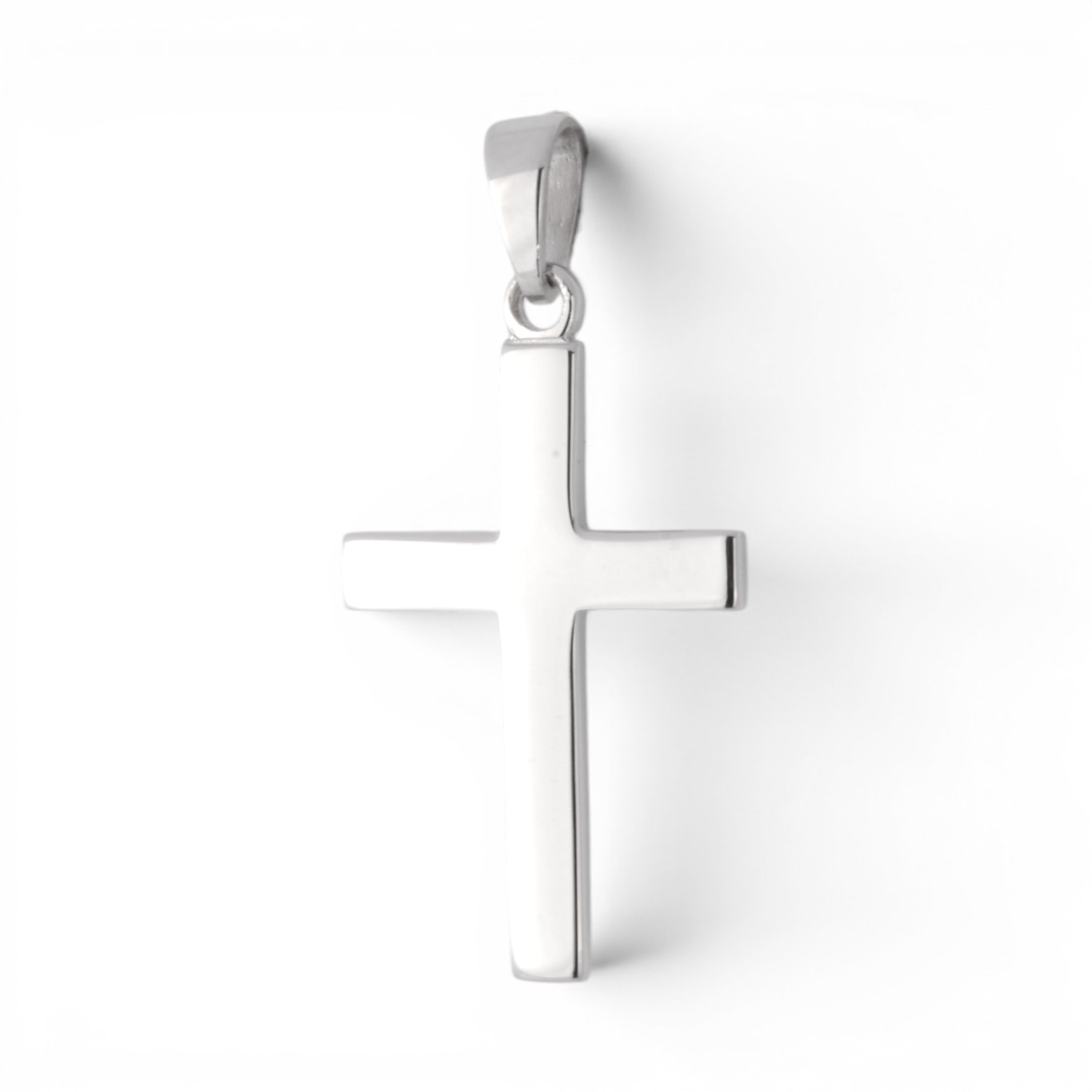 Schmidt Kreuz Anhänger aus 925 Silber für Damen, Herren und Kinder, 21,3x12,5mm, silberfarben