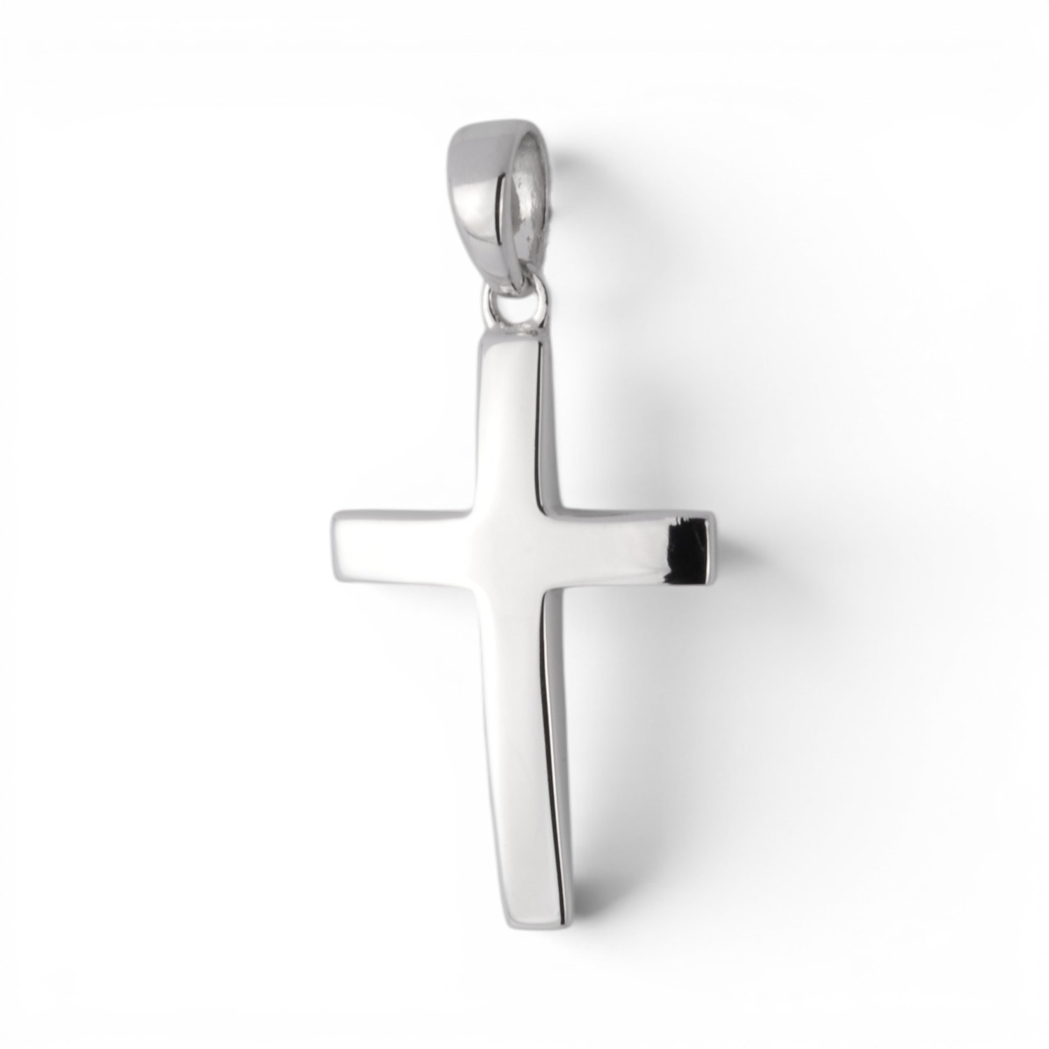 Schmidt Kreuz Anhänger aus 925 Silber für Damen, Herren und Kinder, 24,3x14,6mm, silberfarben