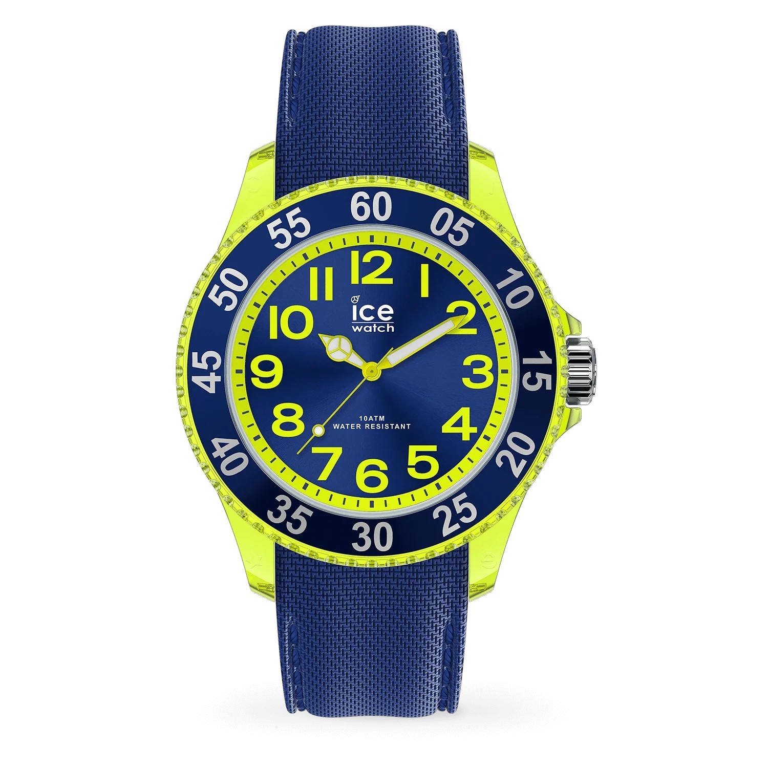 ICE Watch Kinder Armbanduhr Spaceship blau-gelb 35mm Quarz-Analog mit Mineralglas aus Kunststoff