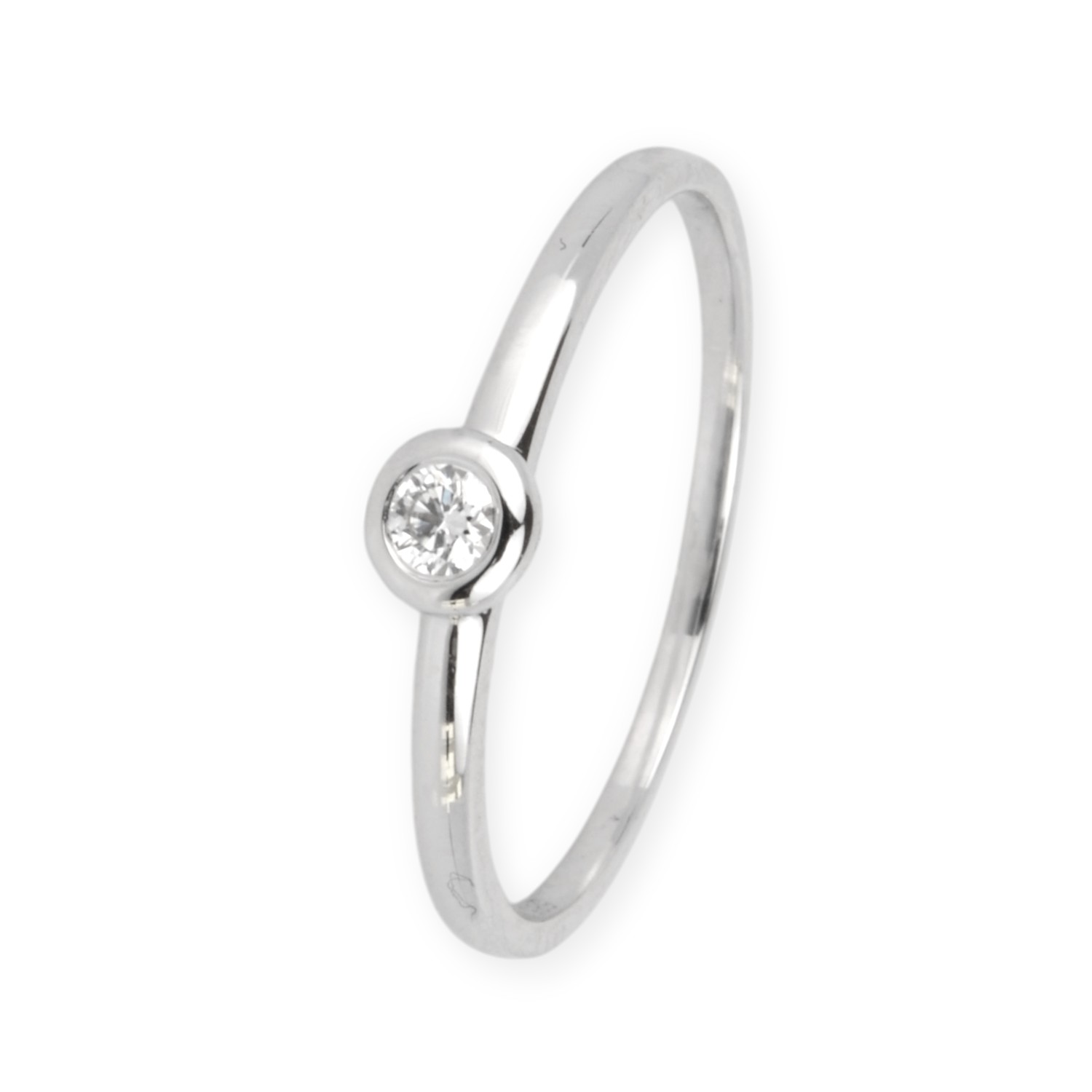 Solitärring aus Weißgold mit Brillant 0,05 ct für Damen – elegante Verlobungsschmuck von Schmidt