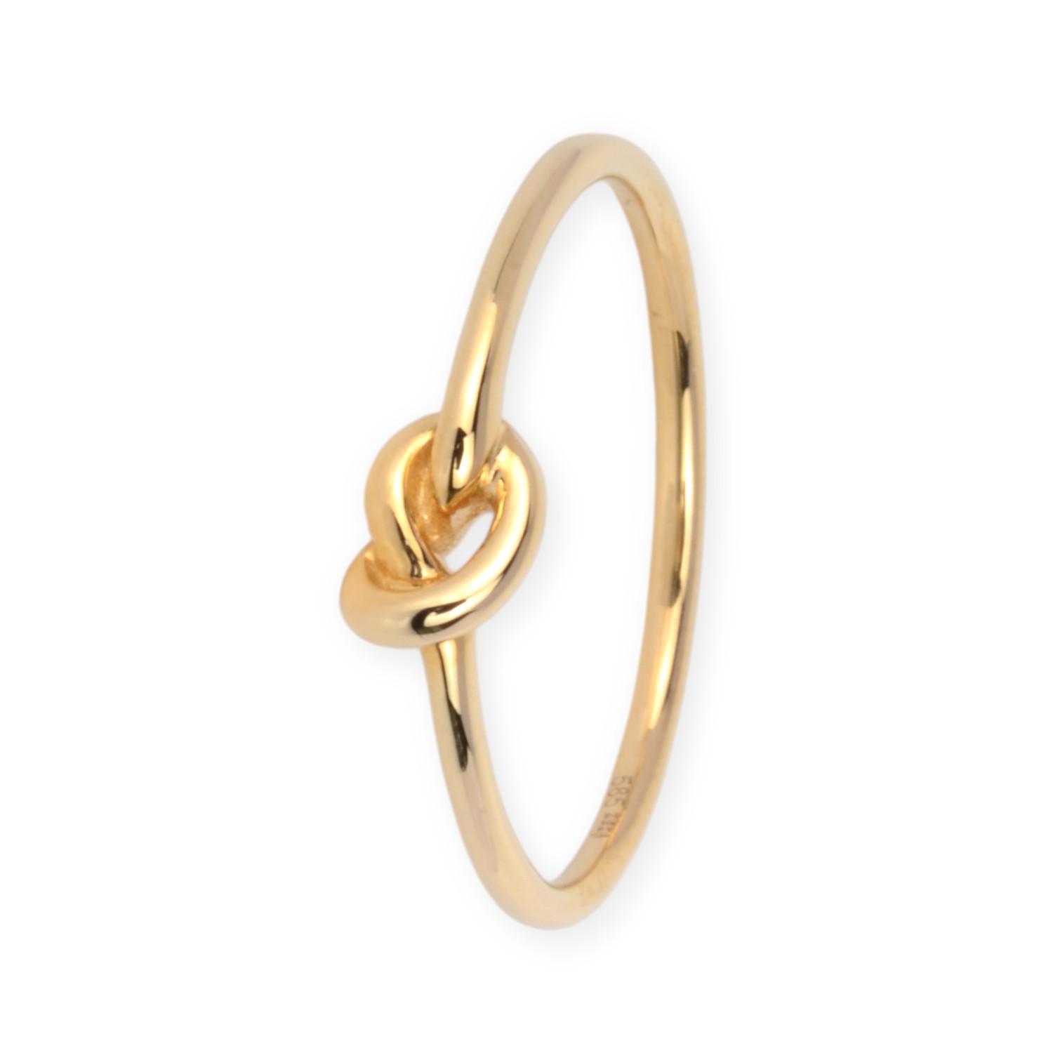 Schmidt Damen Ring mit Knoten aus 585 Gelbgold, ca. 5mm breit, Größe 58, poliert, goldfarben