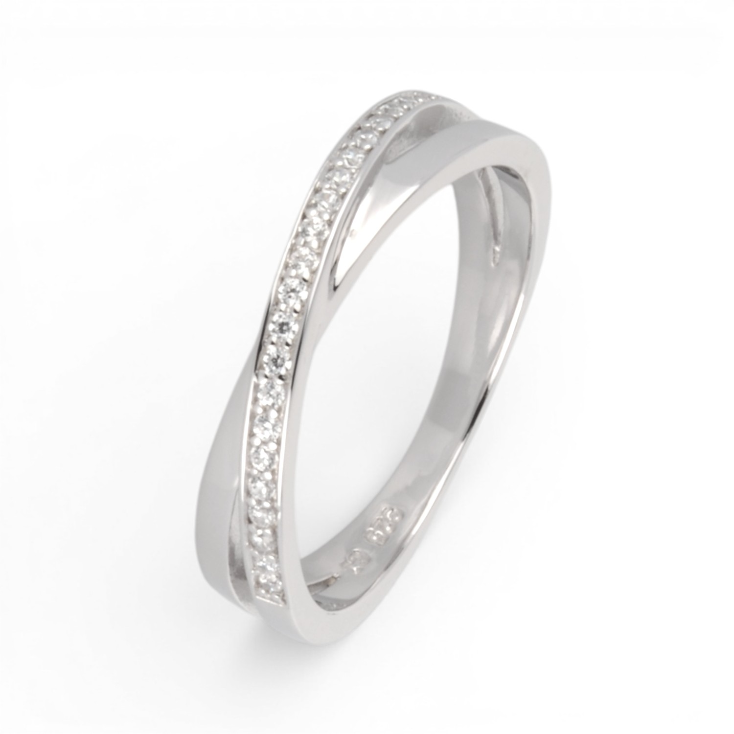 Schmidt Damenring aus 925 Silber mit Zirkonia, 54 Ringgröße, silberfarben, 3,6 mm breit