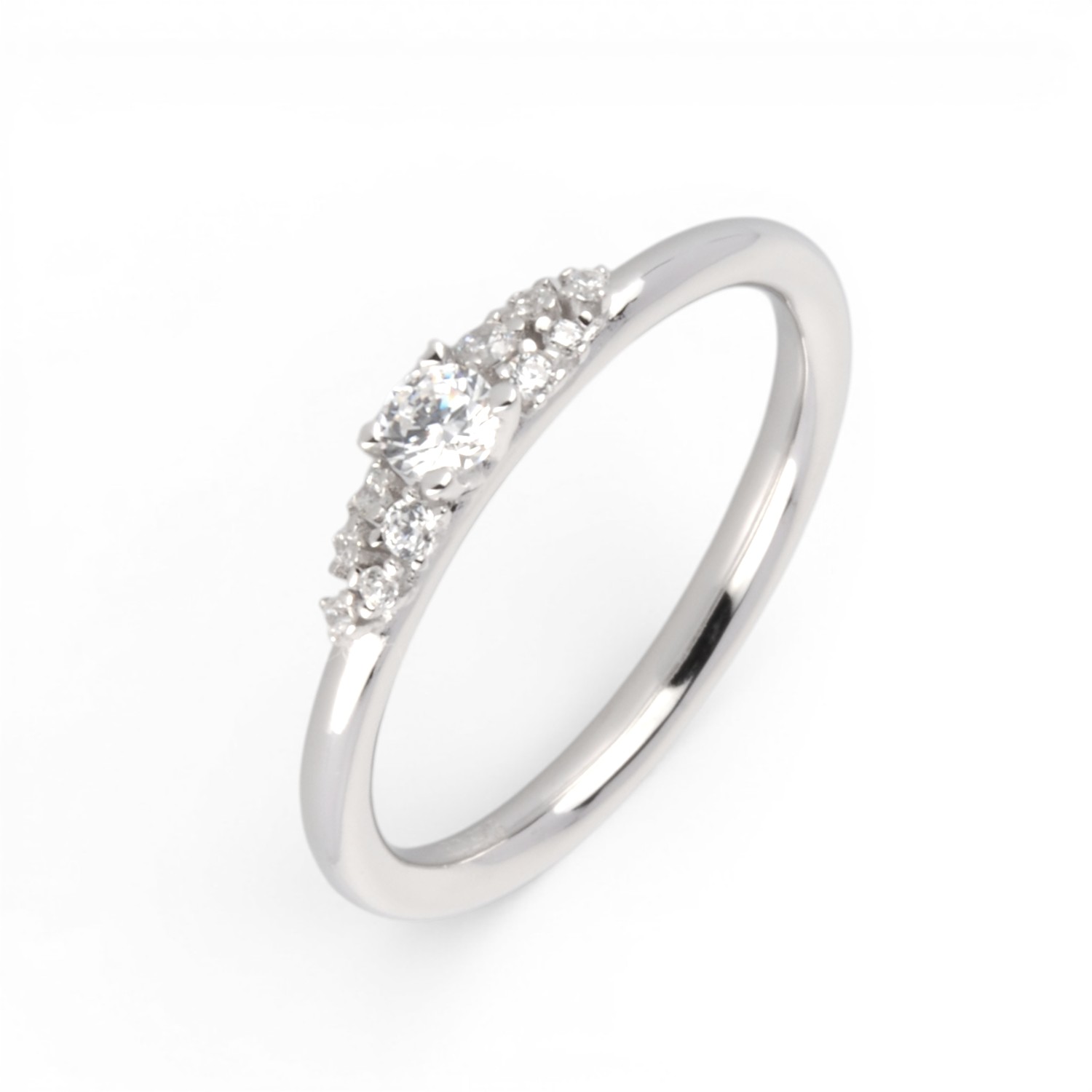 Schmidt Damenring aus Silber mit Zirkonia, 3,1mm, Größe 52, silberfarben, eleganter Schmuck für jeden Anlass