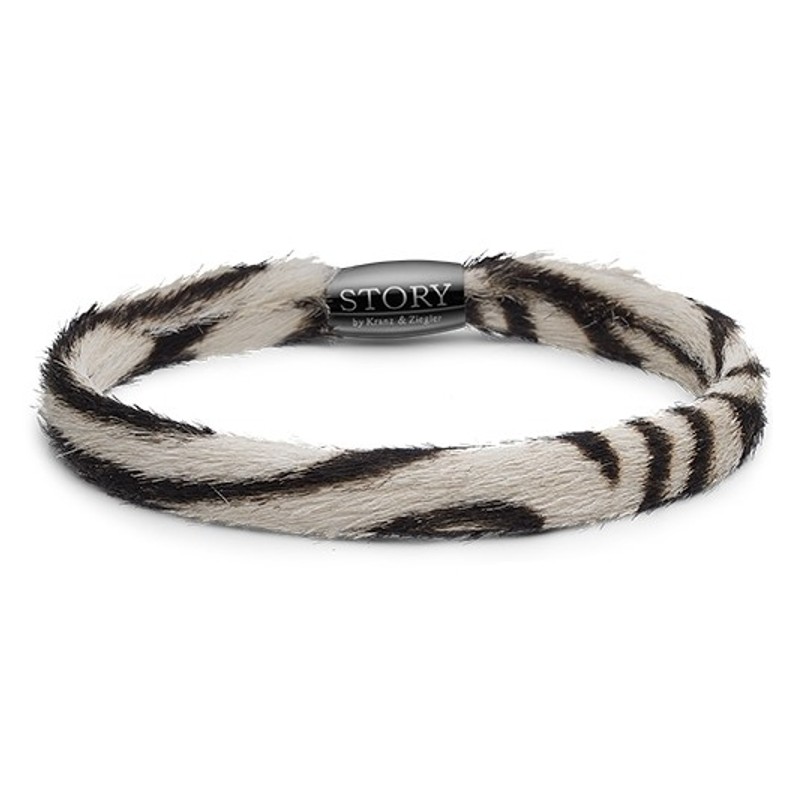 STORY by Kranz & Ziegler Damen Armband Silber Schwarz Weiß 19cm Armschmuck